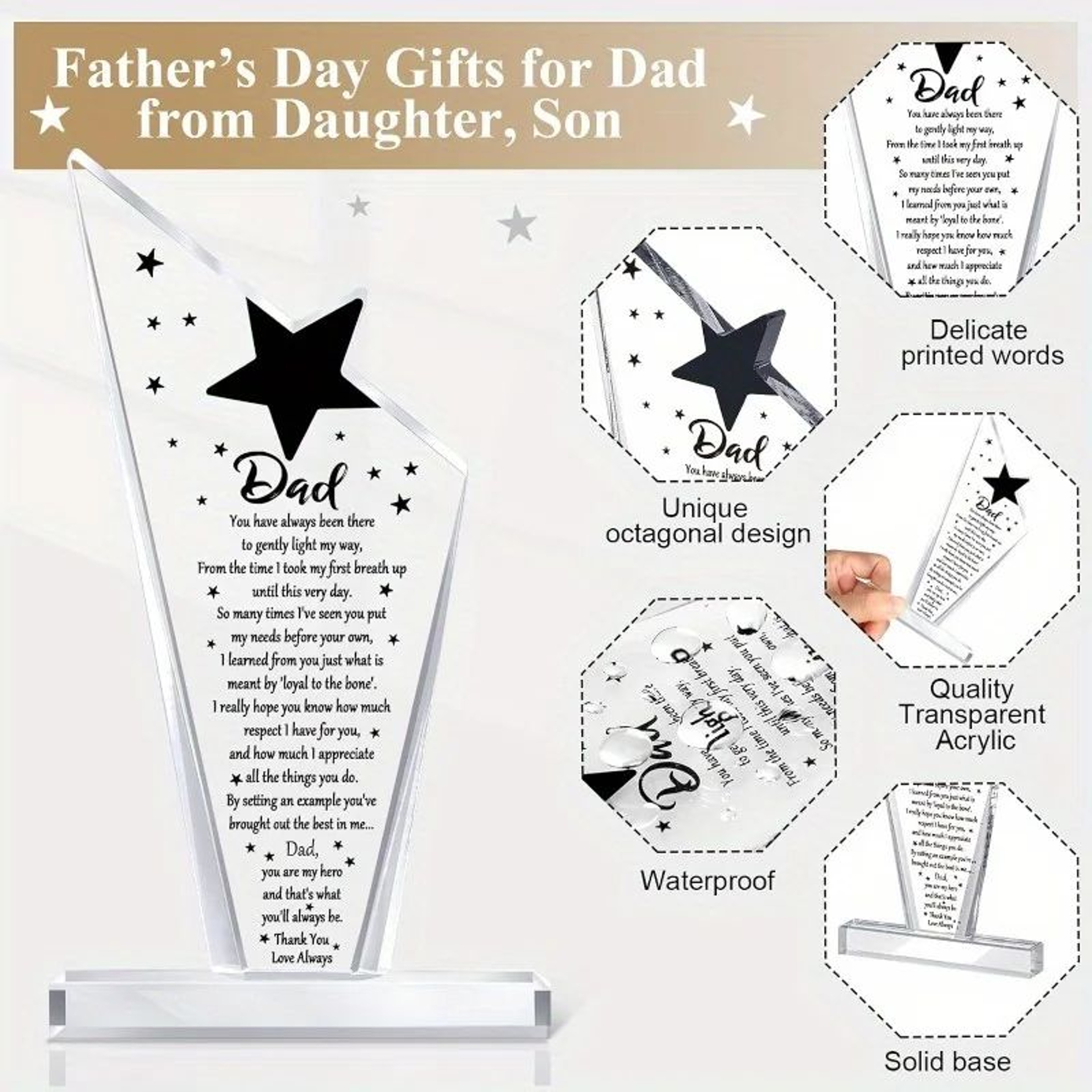 Dad Acrylic Quote Gift Plaque 1
