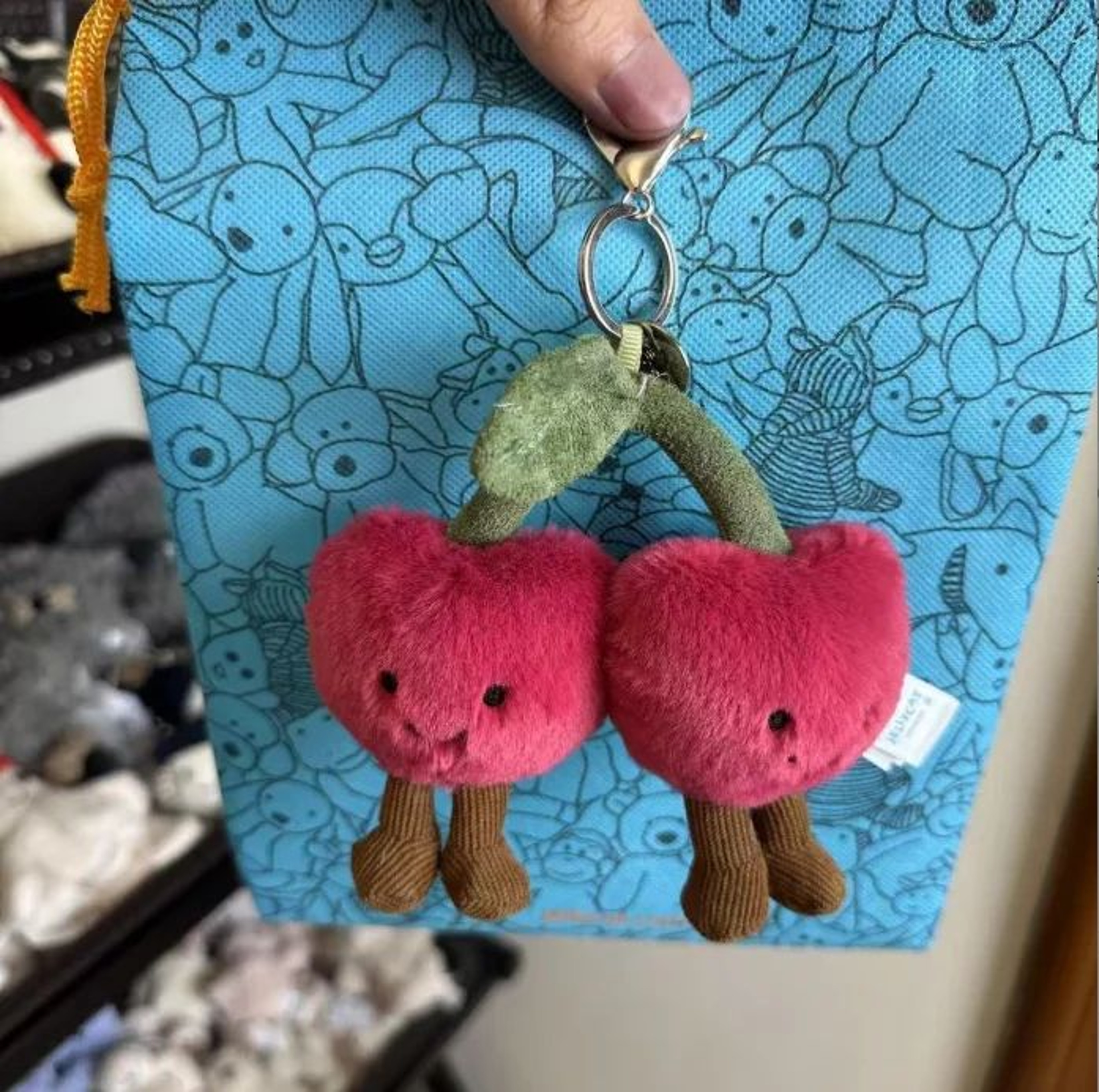 Jelly Fun Cherry Keychain Pendant Accessory 6