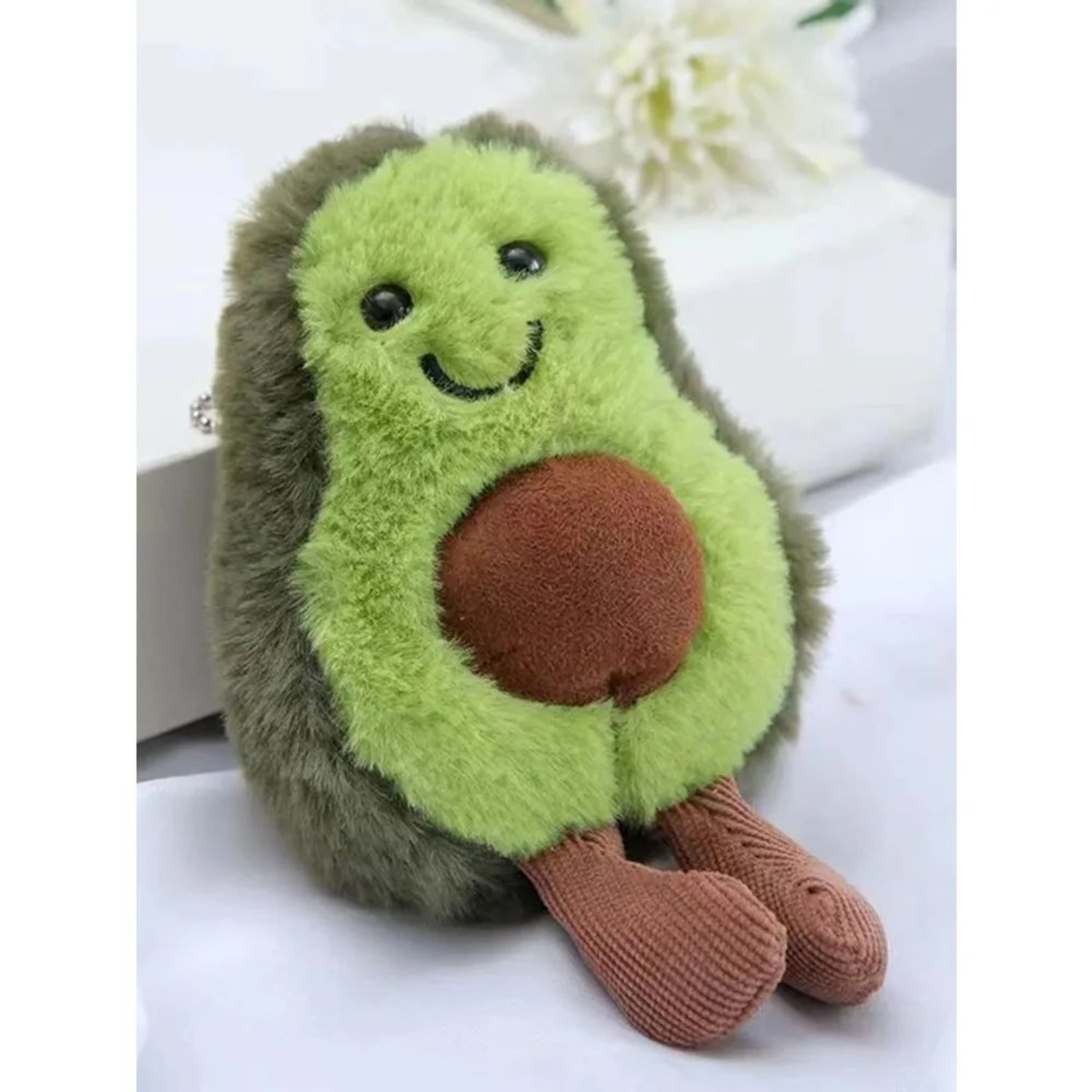 Cute Avocado Plush Pet Toy With Hanging Chain 0