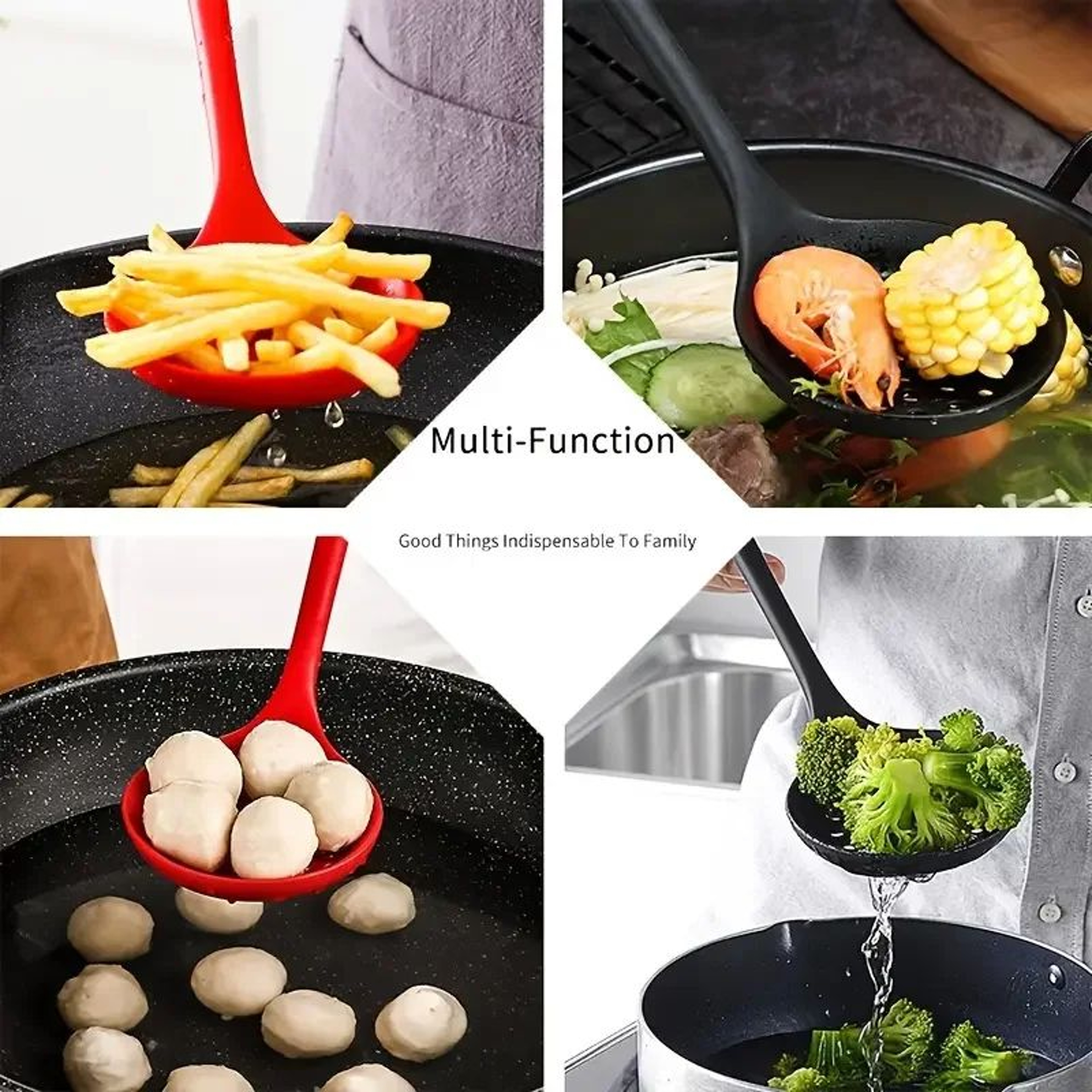 Silicone Slotted HeatResistant Kitchen Spoon 9