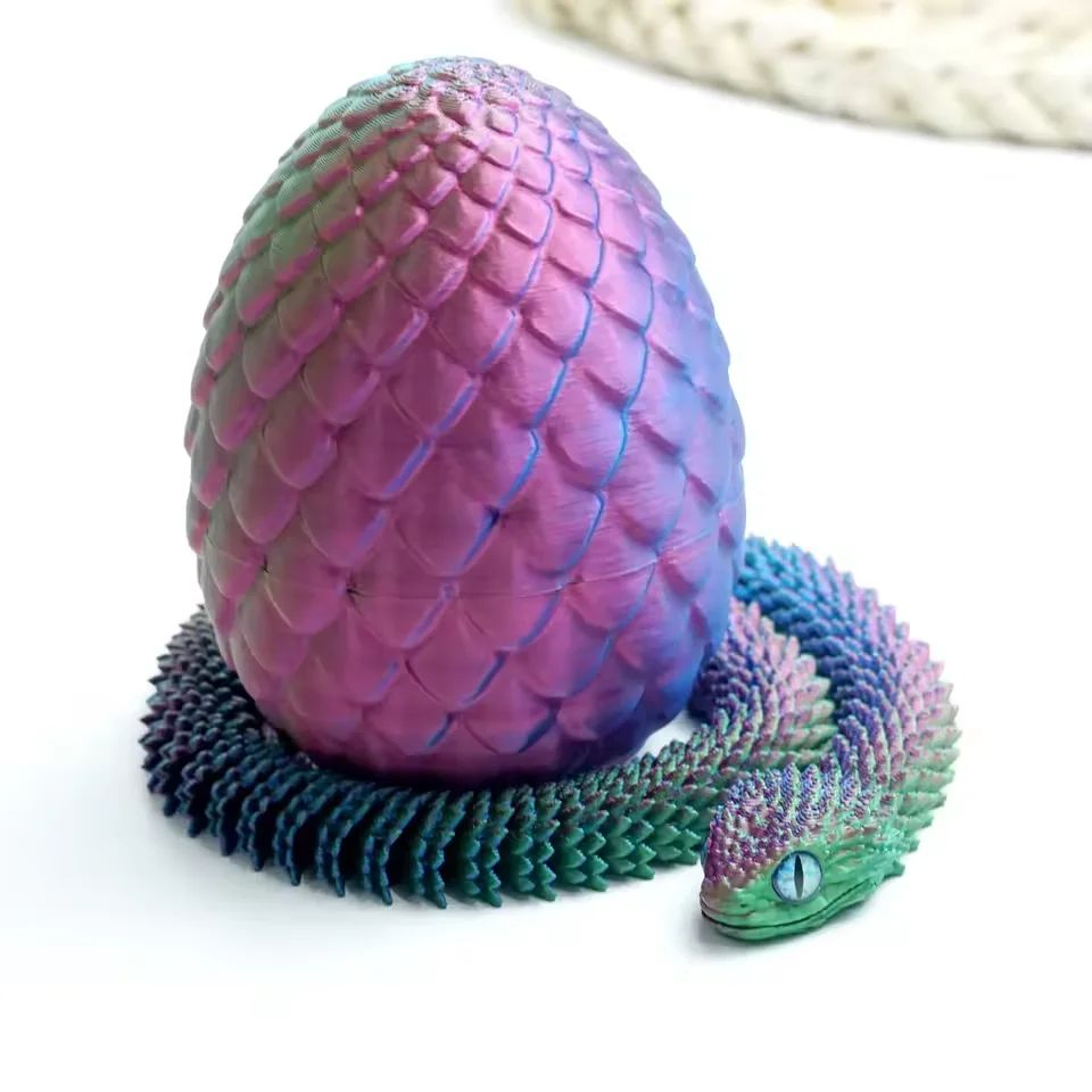 4pcs 3D Printed Snake Surprise Egg Decoration Set 4