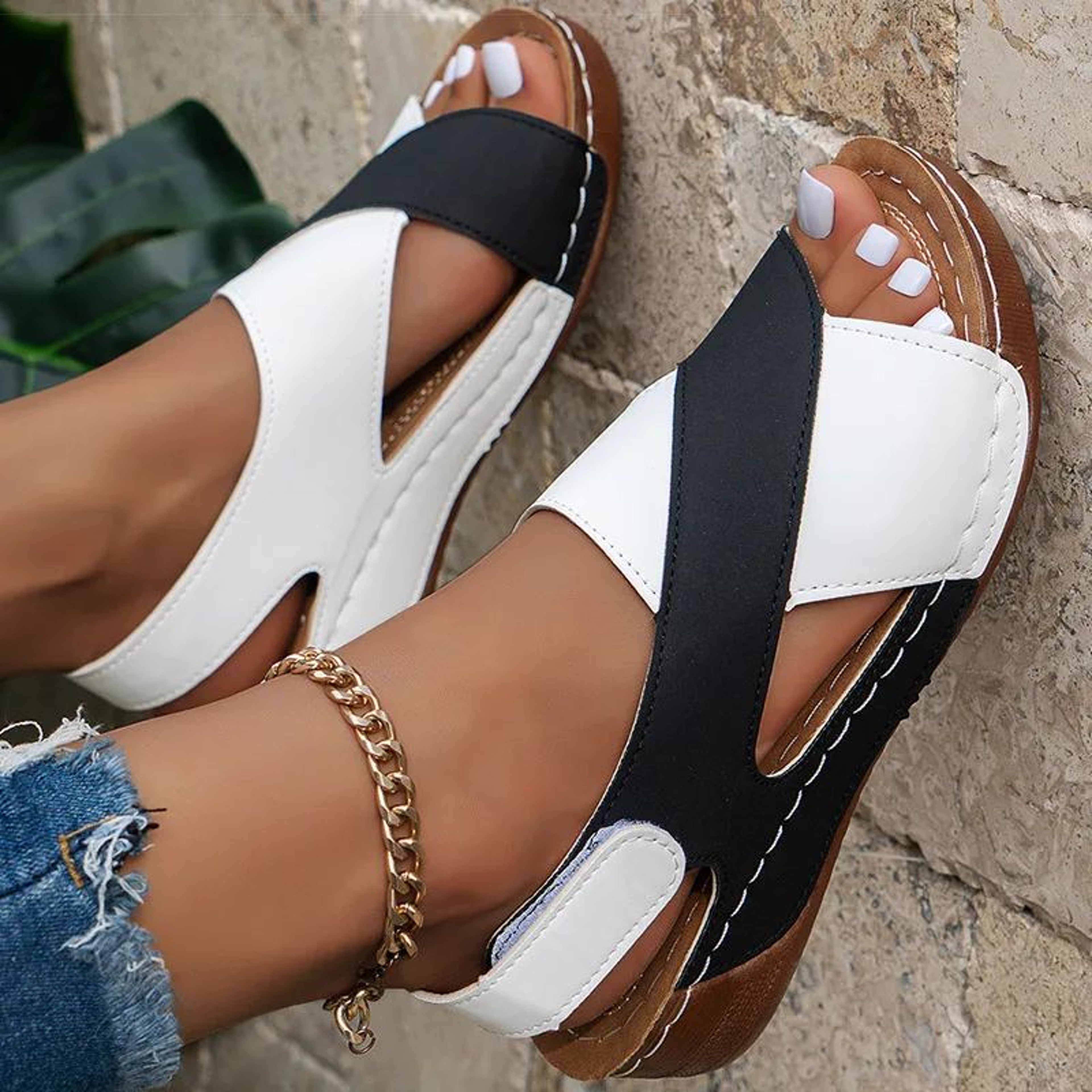 Womens Soft Heels Peep Toe Sandals Lightweight Wedges Summer Shoes 0