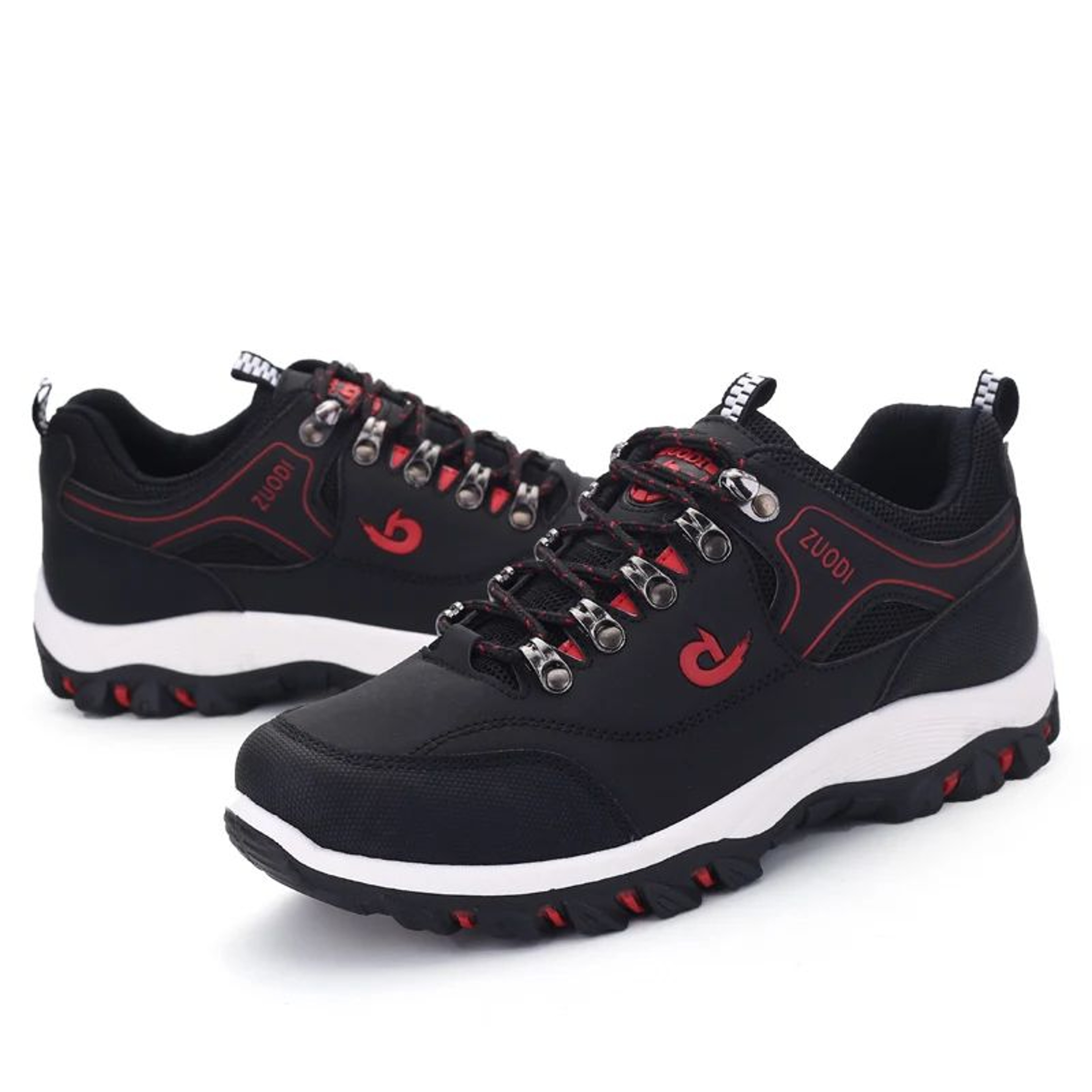 Mens Leather Casual Sneakers Lightweight Walking Shoes 2