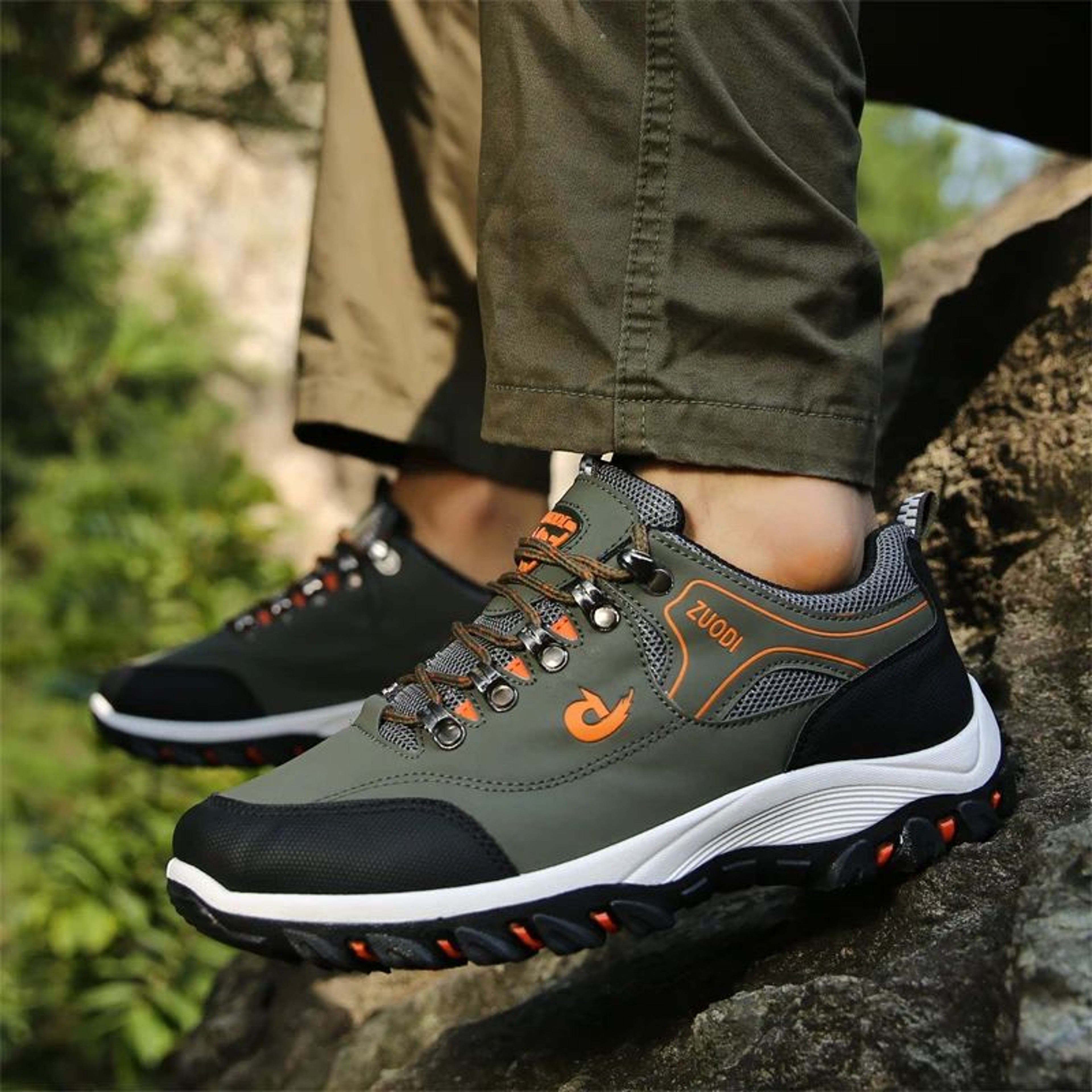 Mens Leather Casual Sneakers Lightweight Walking Shoes 12