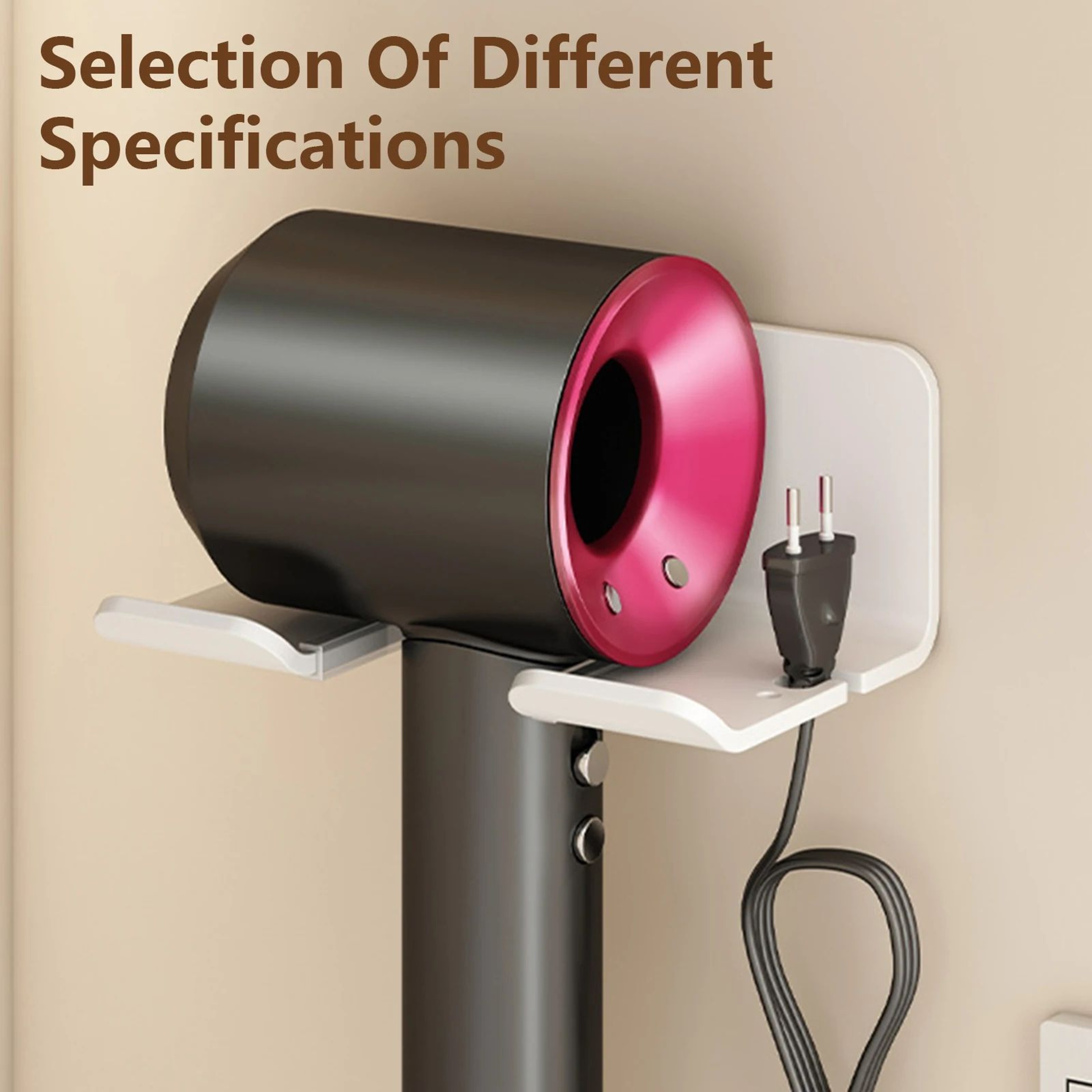WallMounted Hair Dryer And Straightener Holder Organizer 4