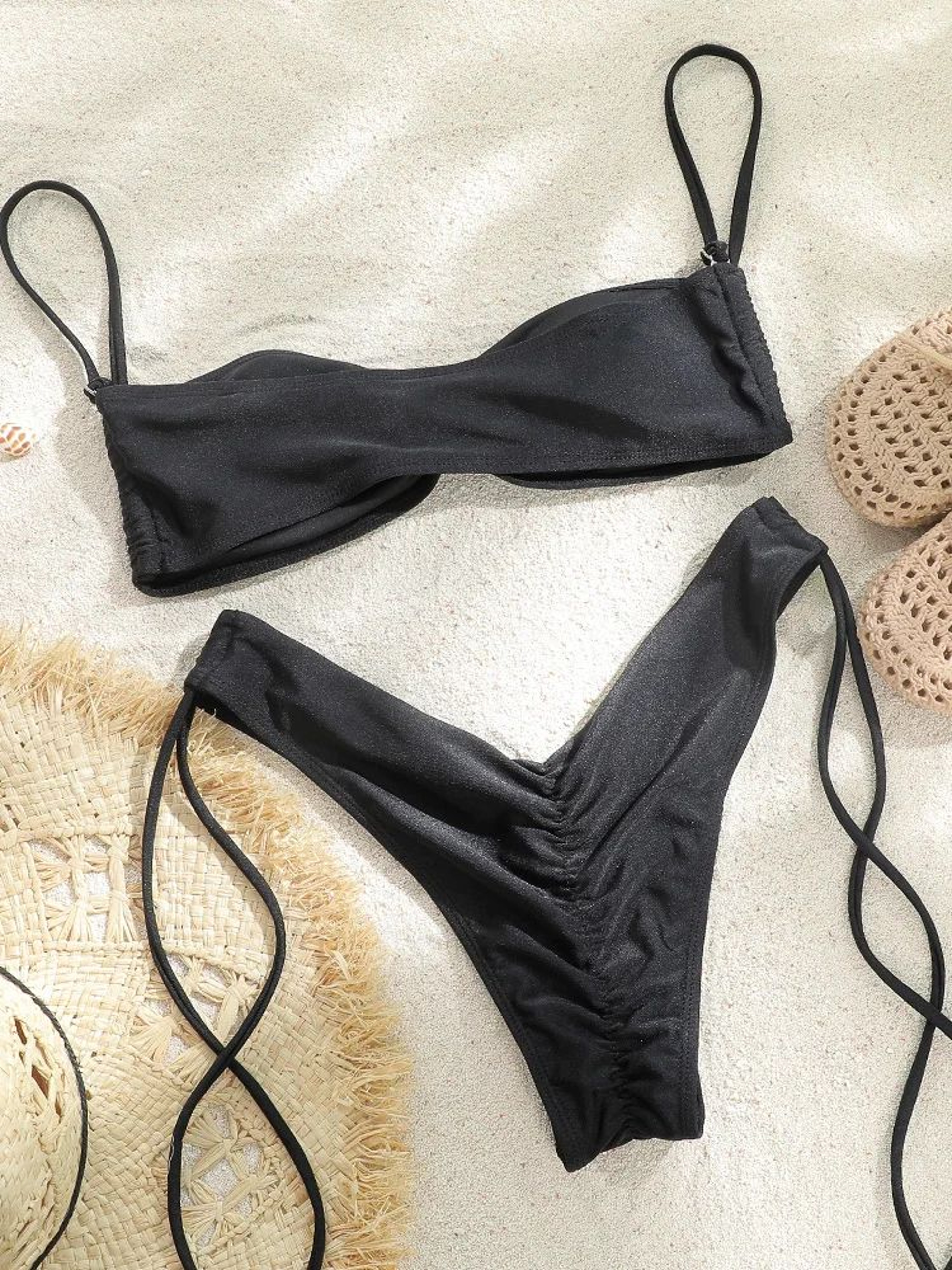 Womens High Cut String Bikini Set 1