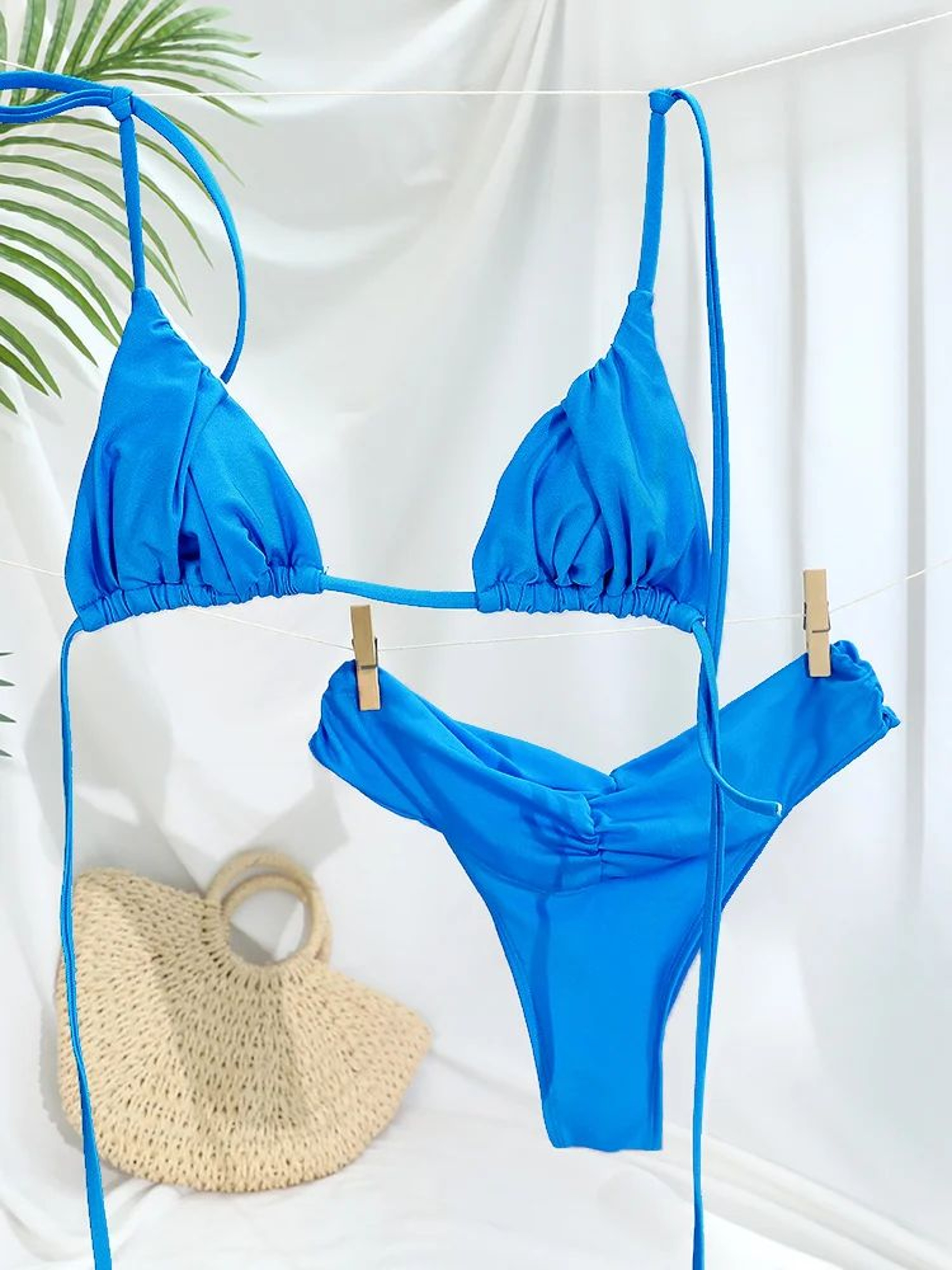 Womens High Cut String Bikini Set 7