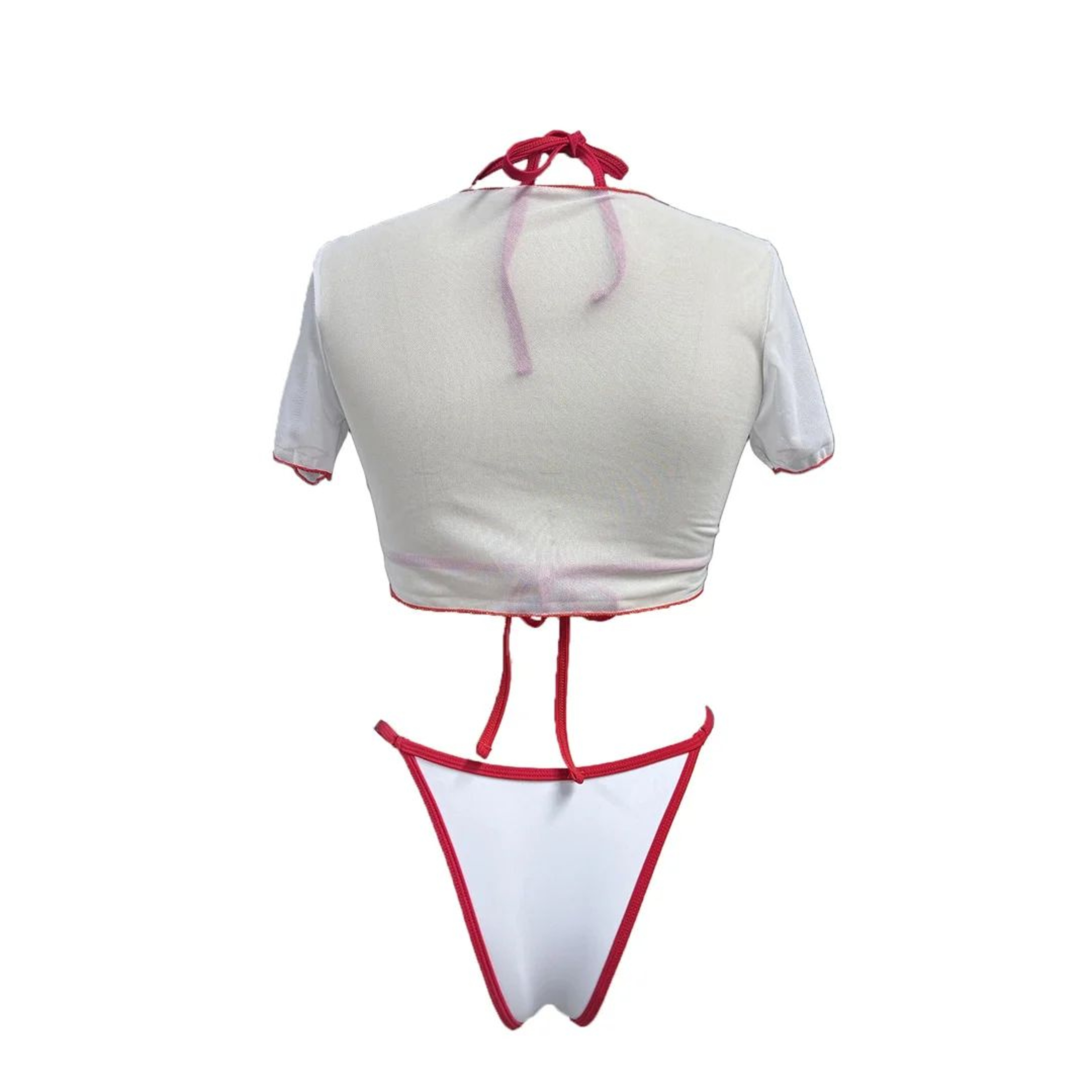 Cherry Print Three Piece Bikini Set 8