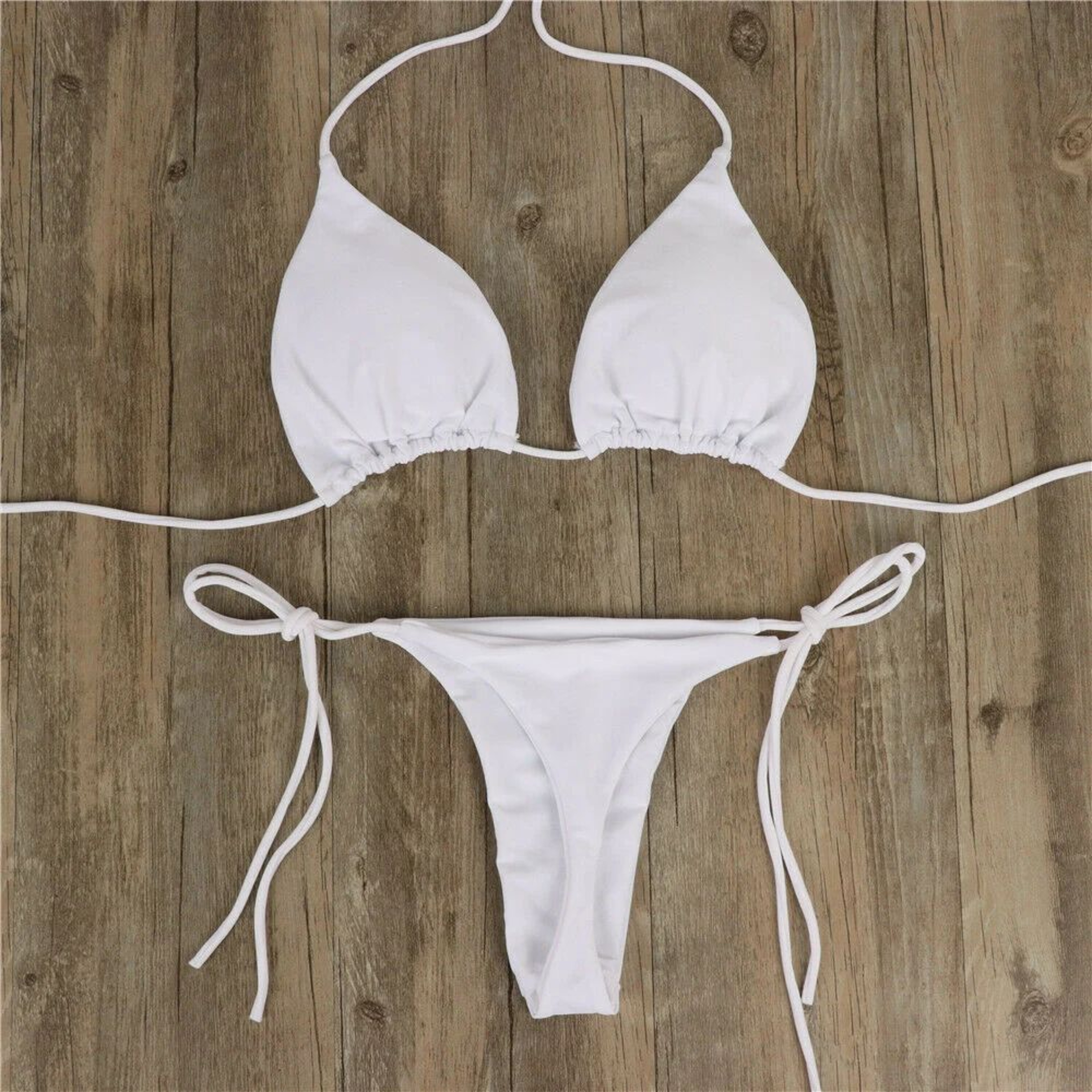 Pink High Leg Thong Bikini Set 4