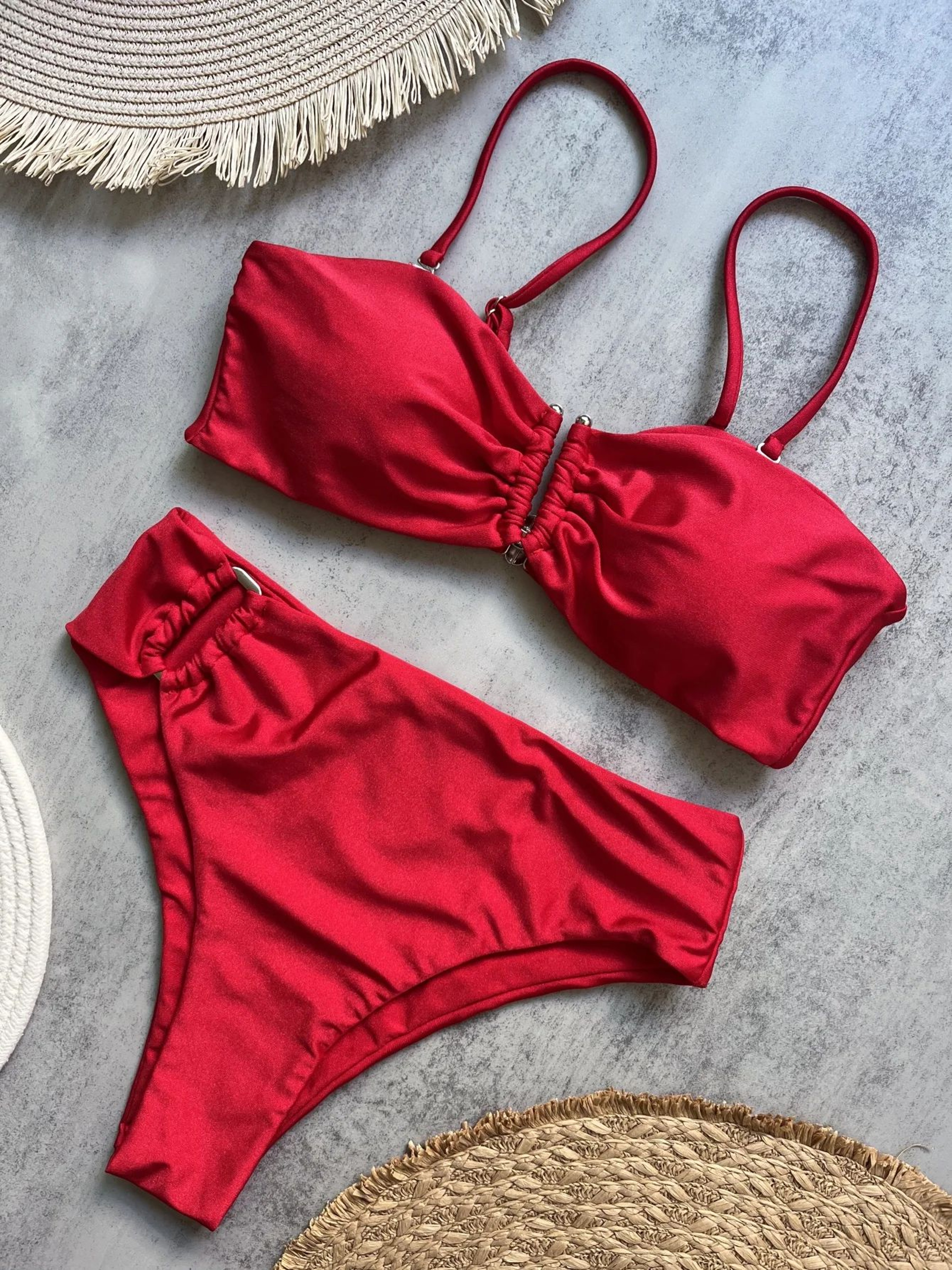 Push Up Bandeau Brazilian Bikini Set 9