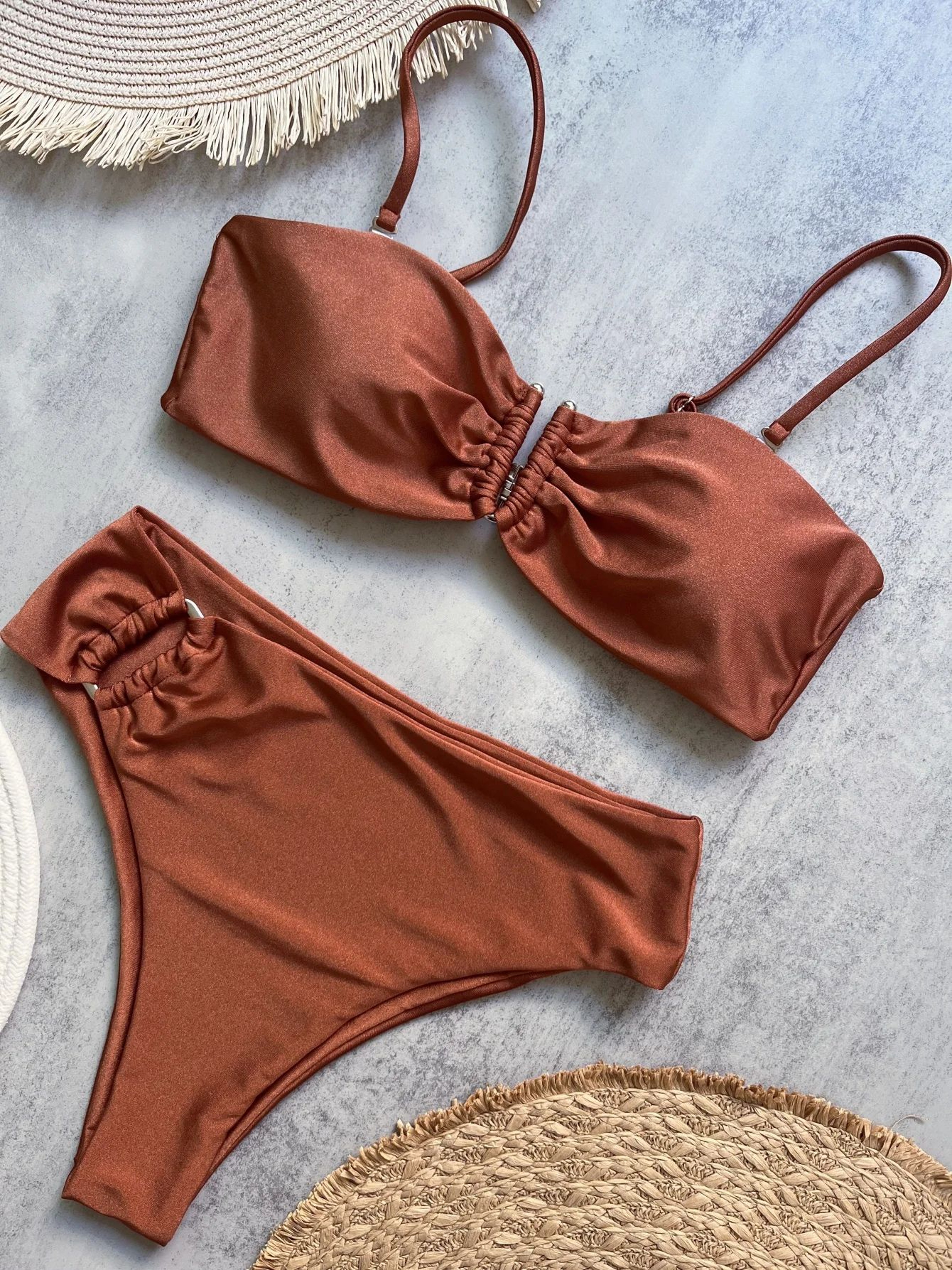 Push Up Bandeau Brazilian Bikini Set 16