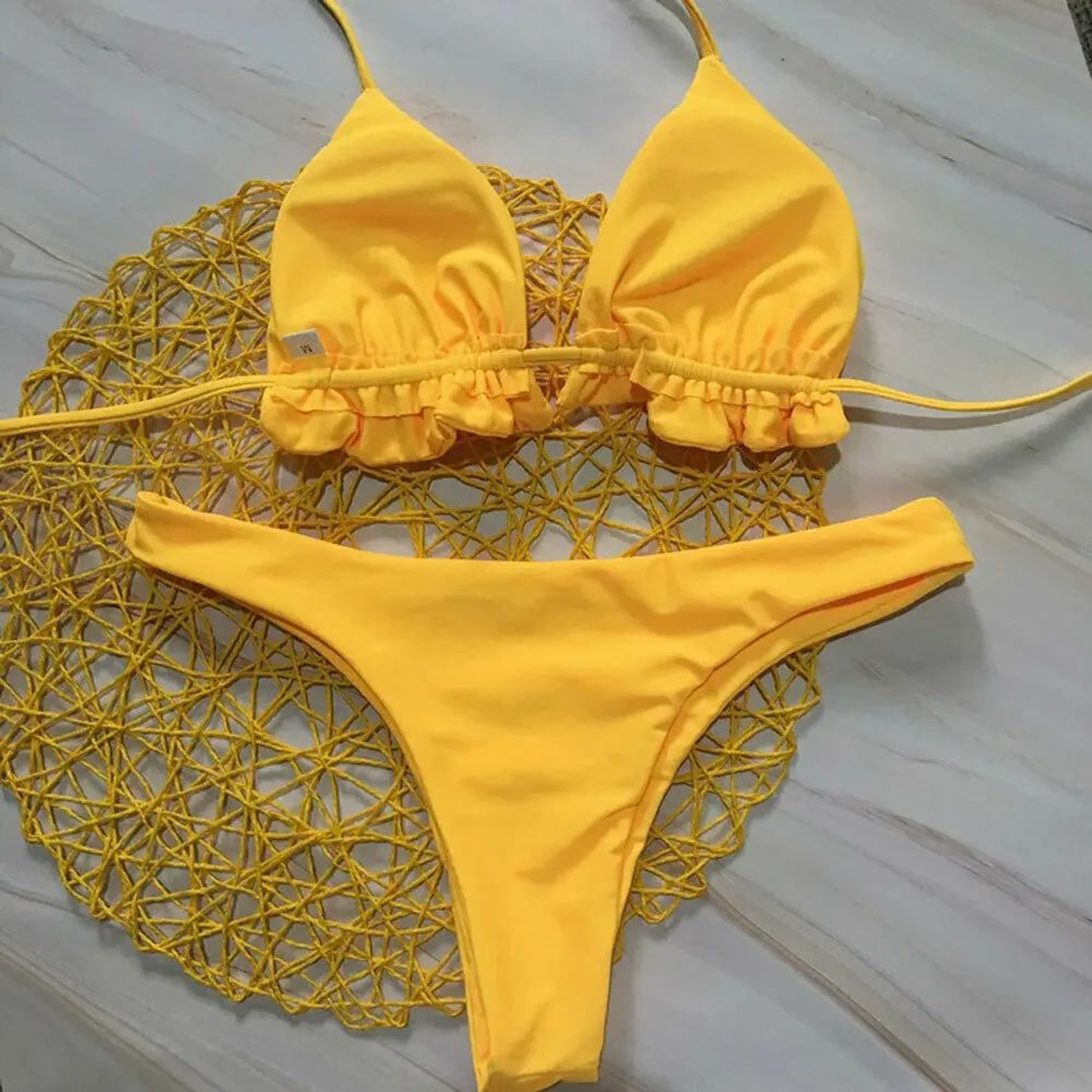 Brazilian Bandage Push Up Thong Bikini Set 9