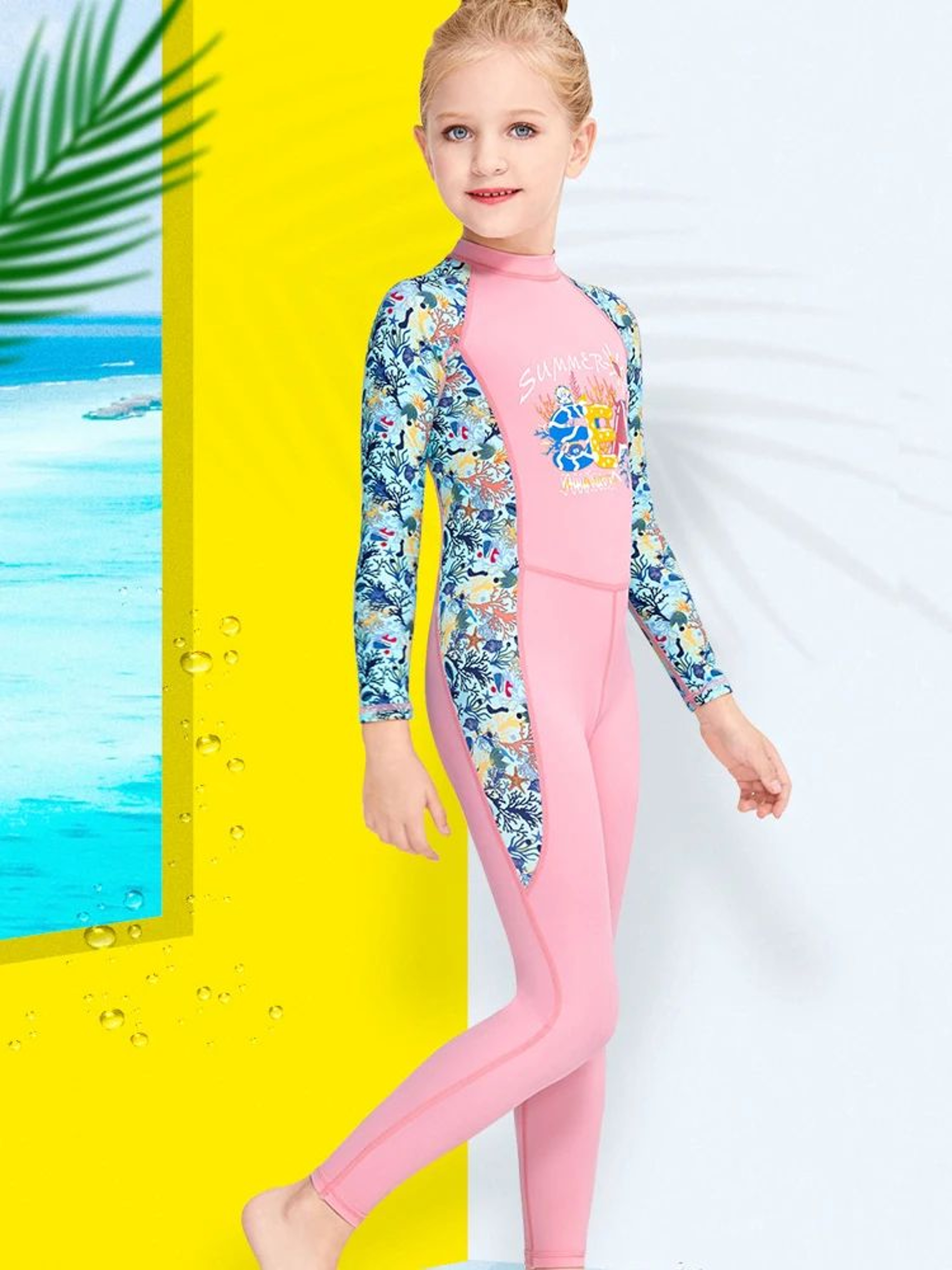 Girls Unicorn One Piece Swimsuit 4