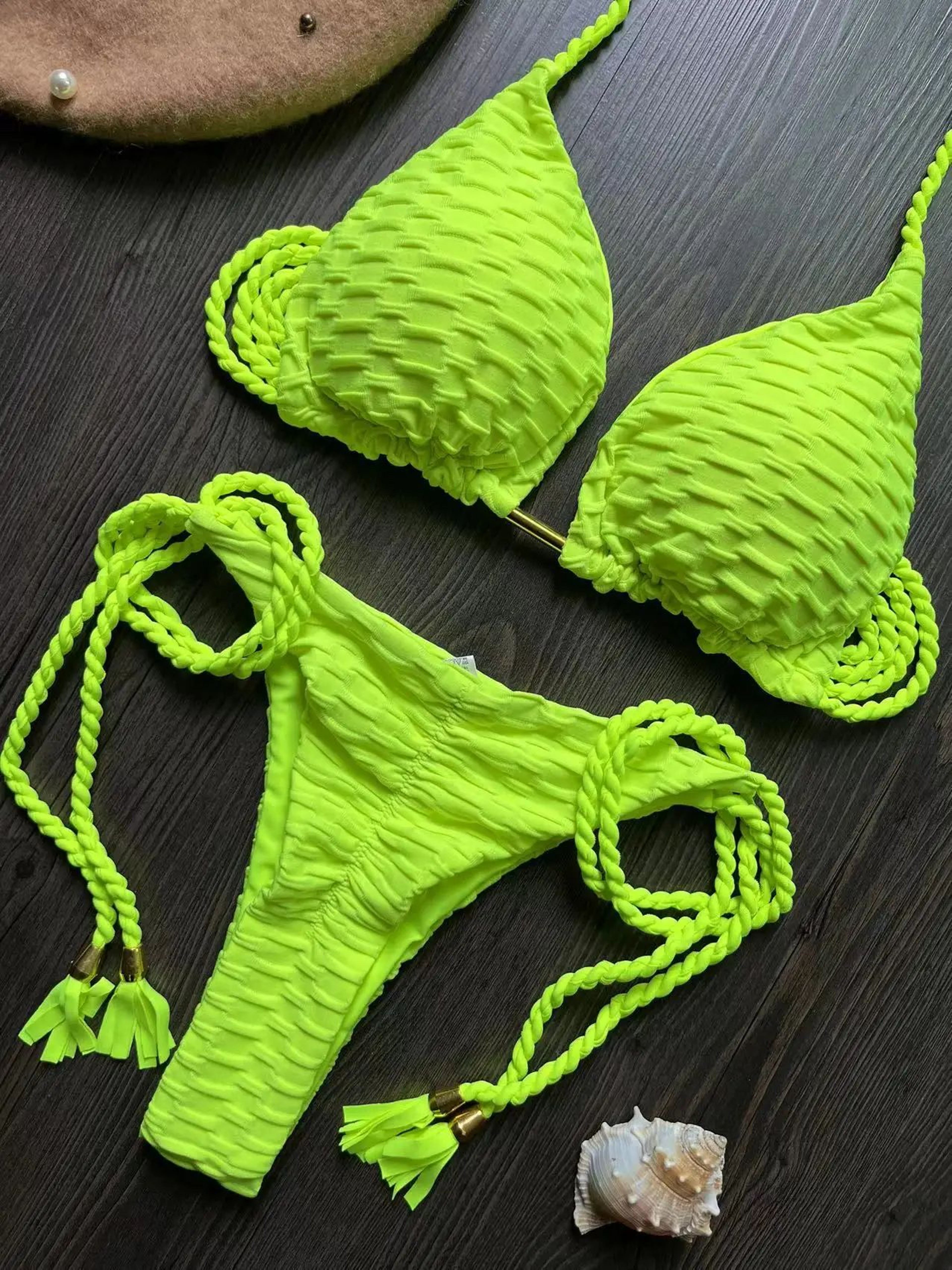 RUOTONGSEPT Push Up Brazilian Thong Bikini Set 0