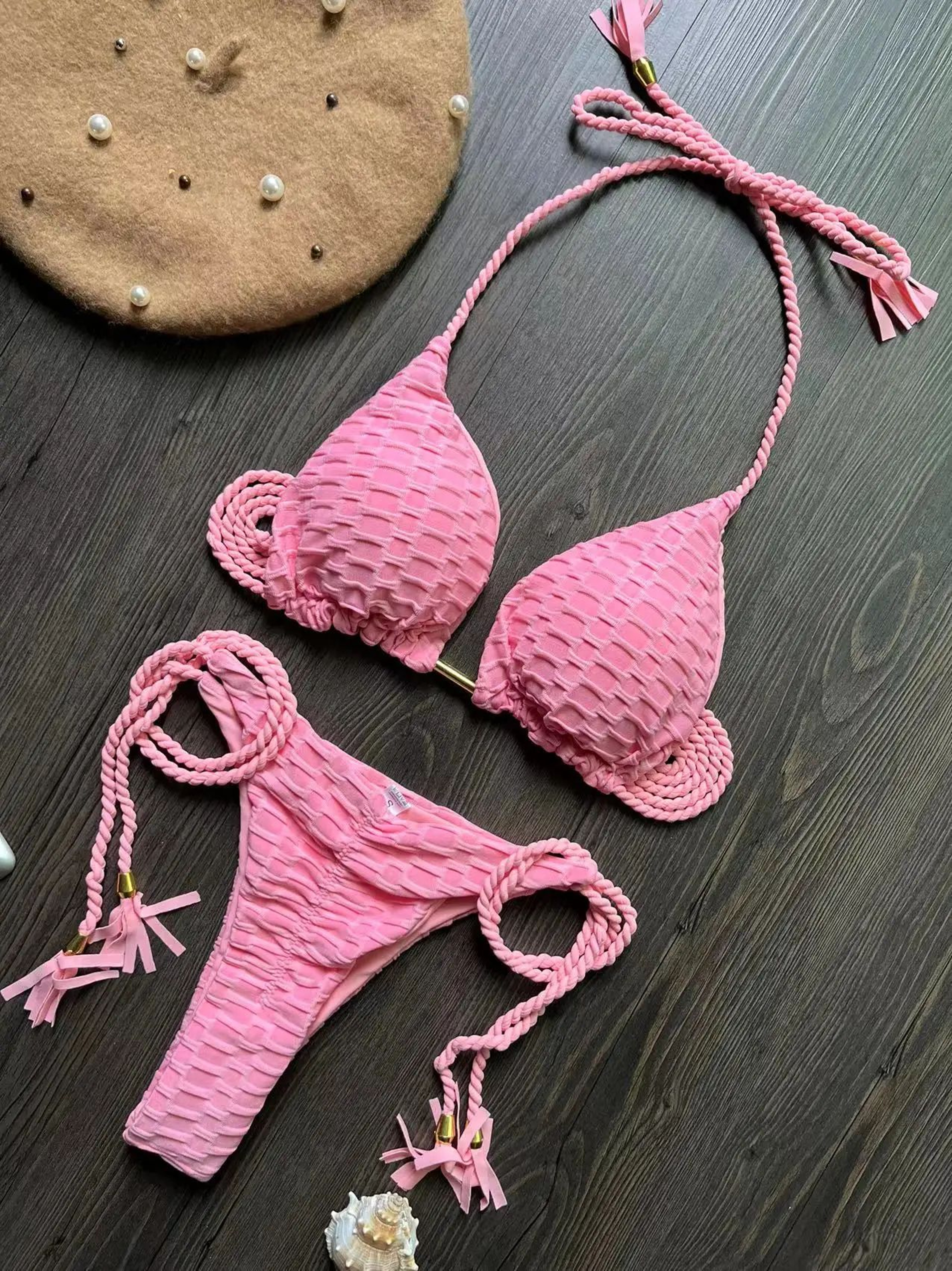 RUOTONGSEPT Push Up Brazilian Thong Bikini Set 2