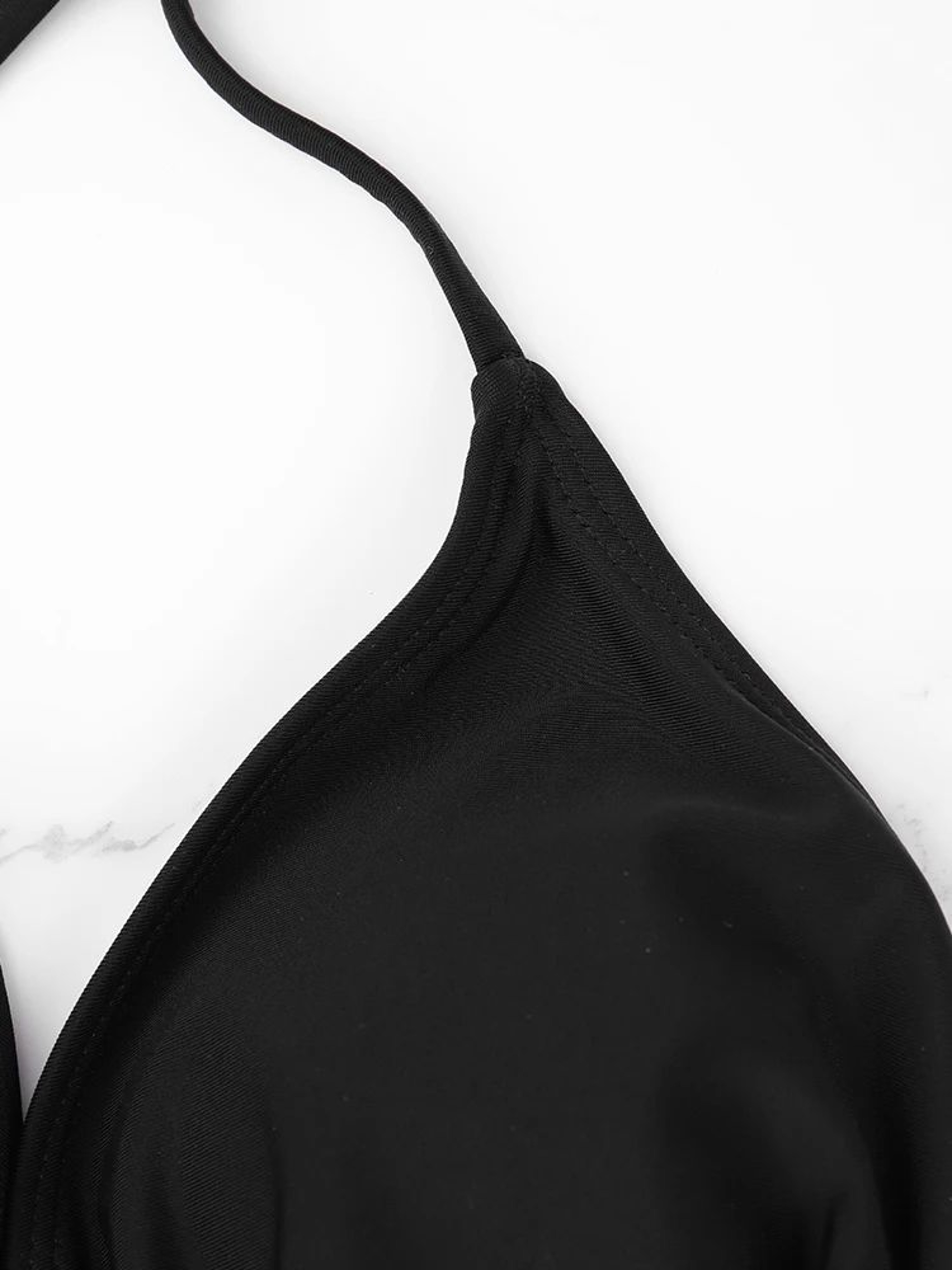 Solid Halter Bareback Bikini Top 3