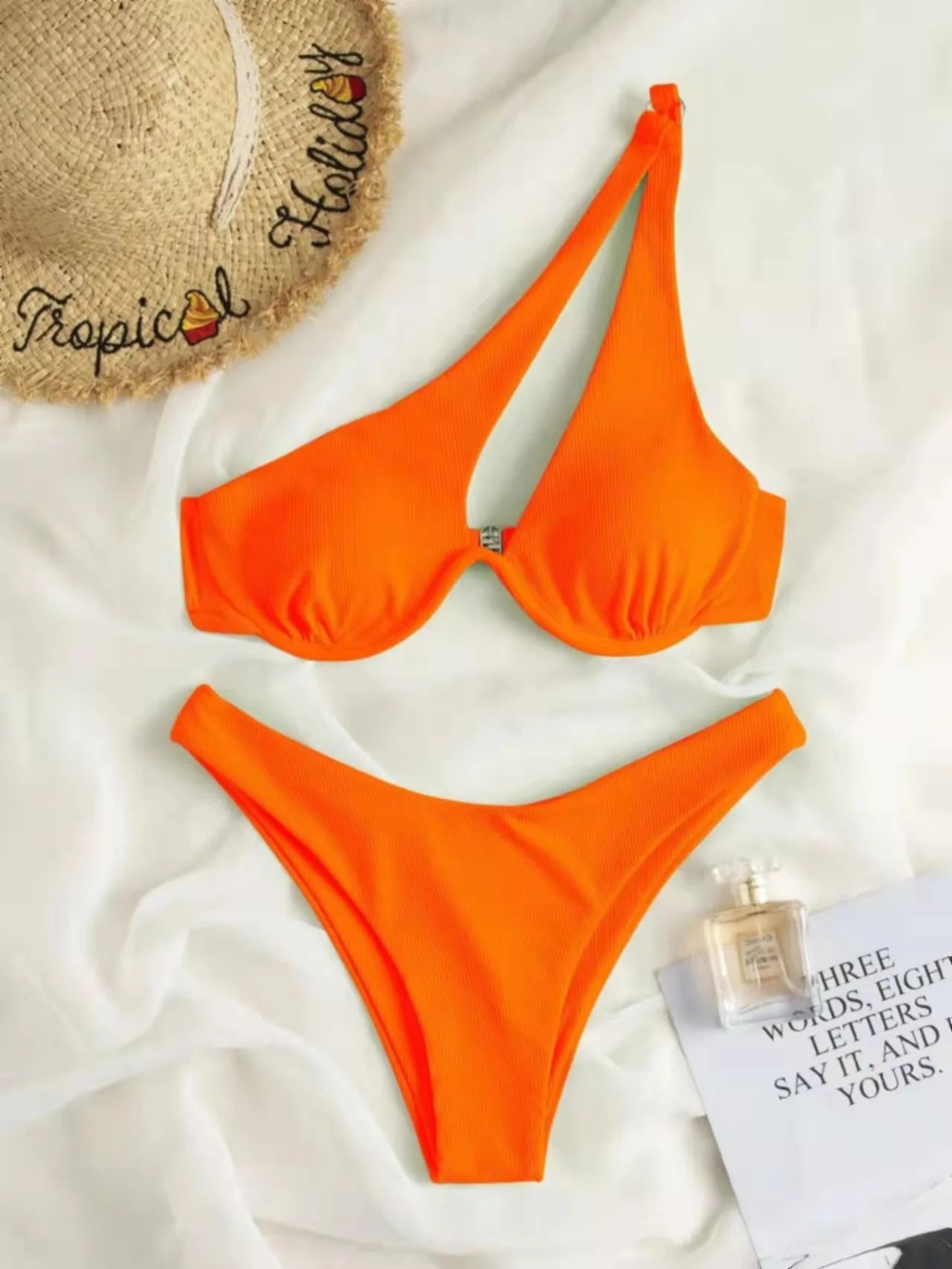 Luxury One Shoulder Push Up Bikini Set 7