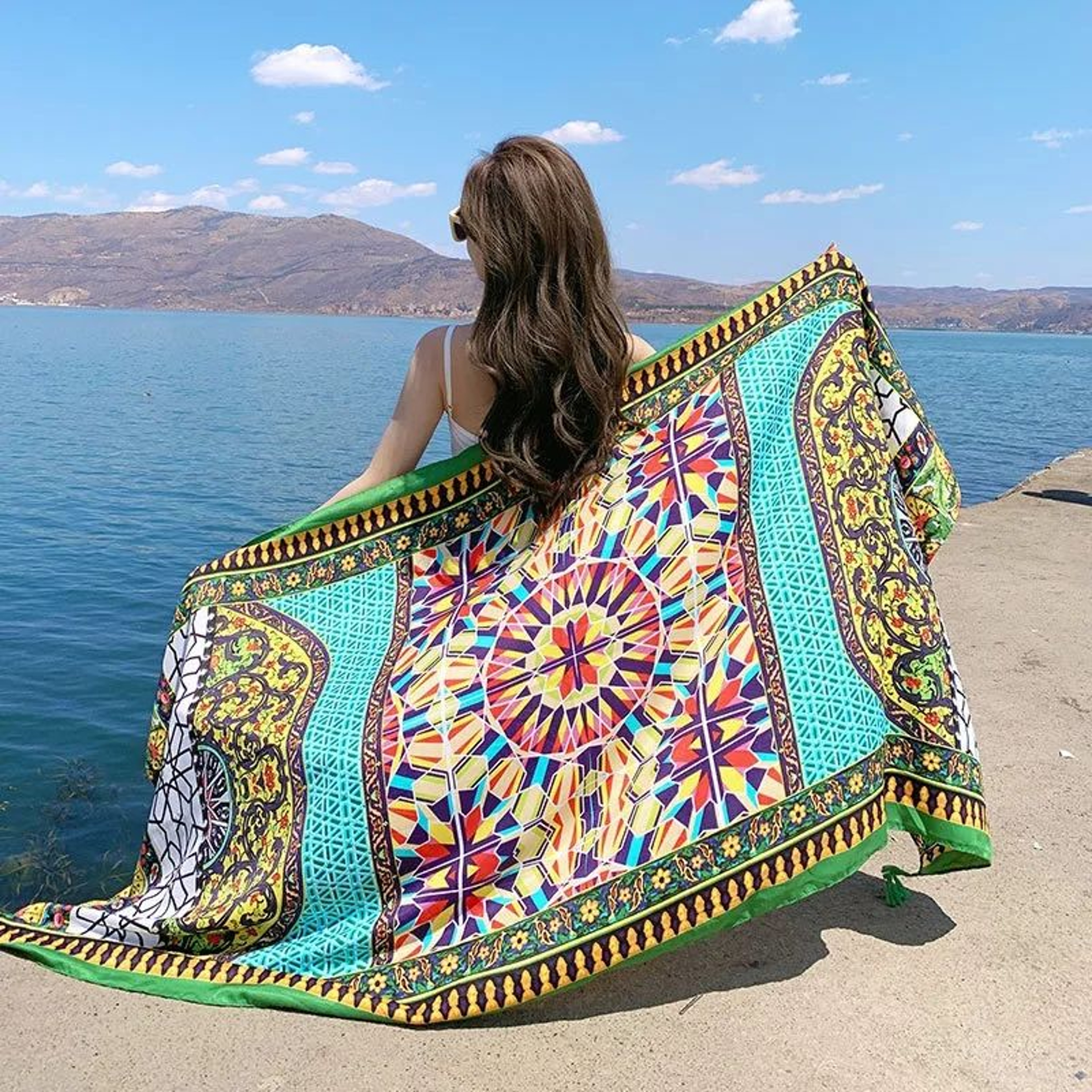 Large Beach Sarong Shawl Wrap Scarf 11