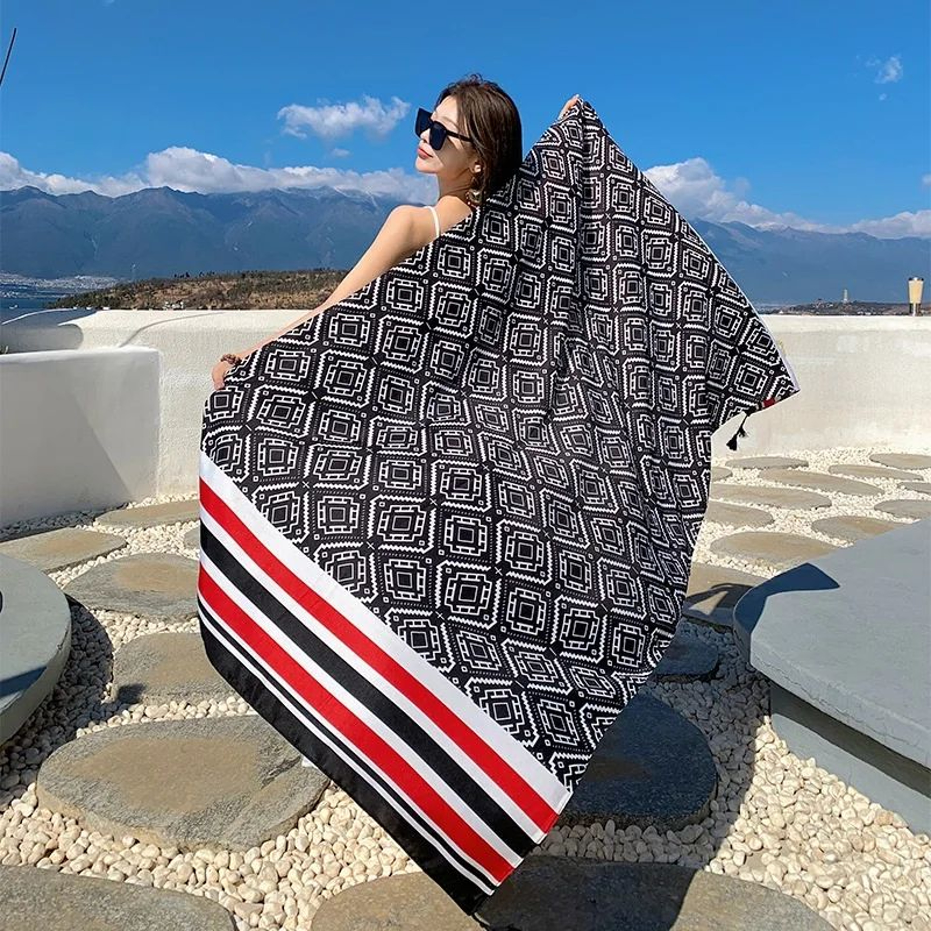 Large Beach Sarong Shawl Wrap Scarf 21