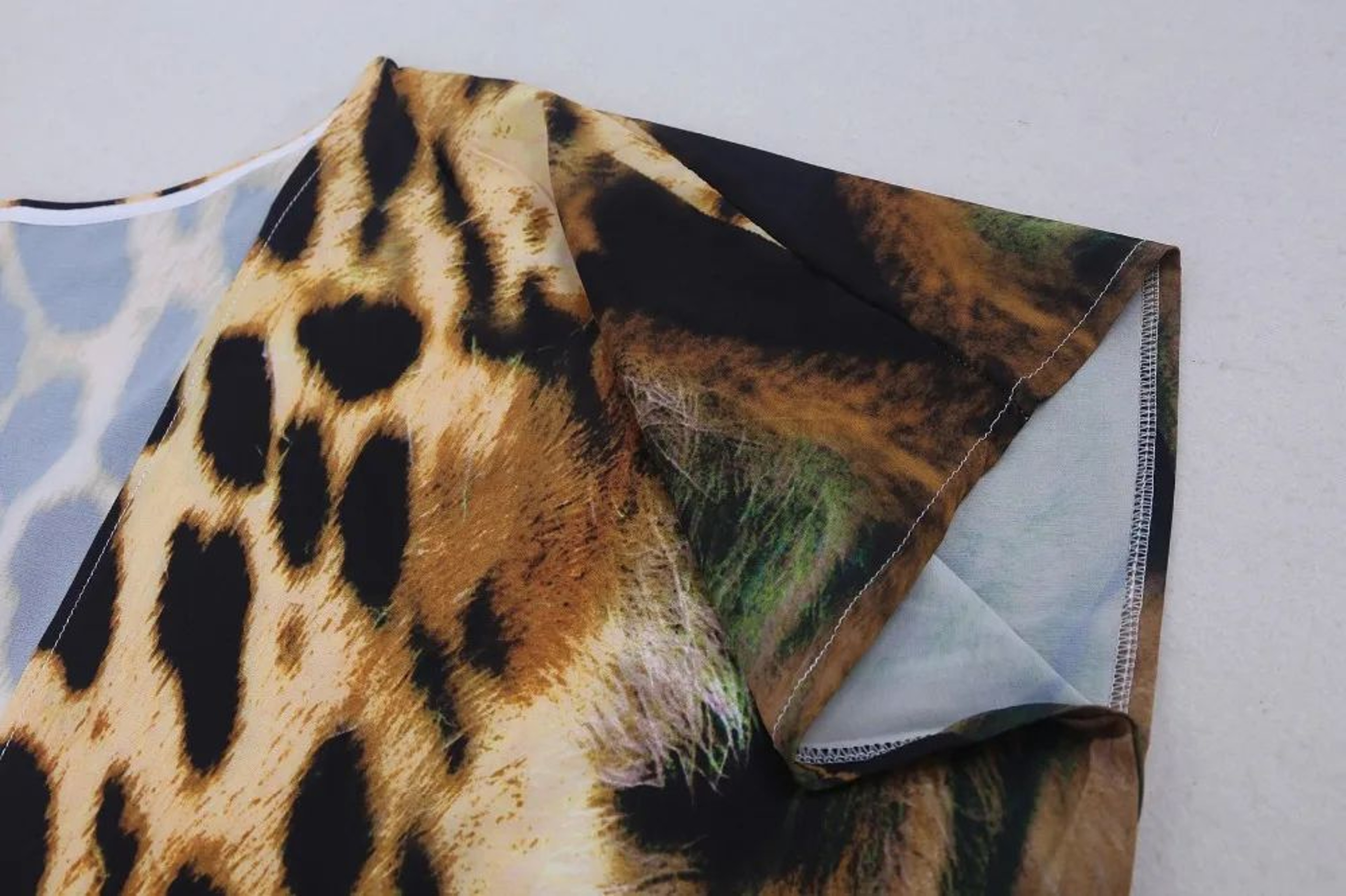 Tiger Print Long Kimono Beach Cover Up 7
