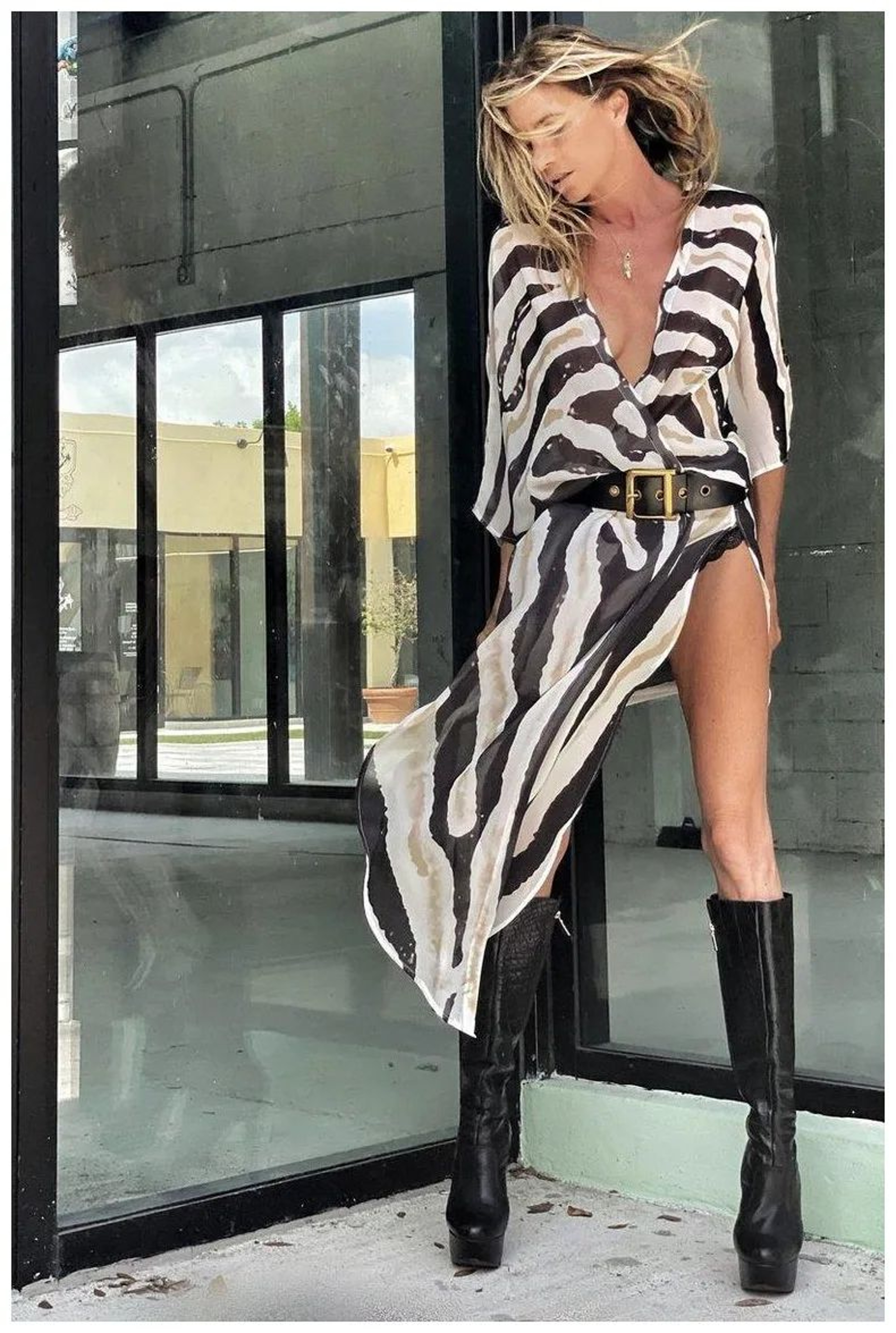 Tie Dye Long Open Front Beach Cover Up 5