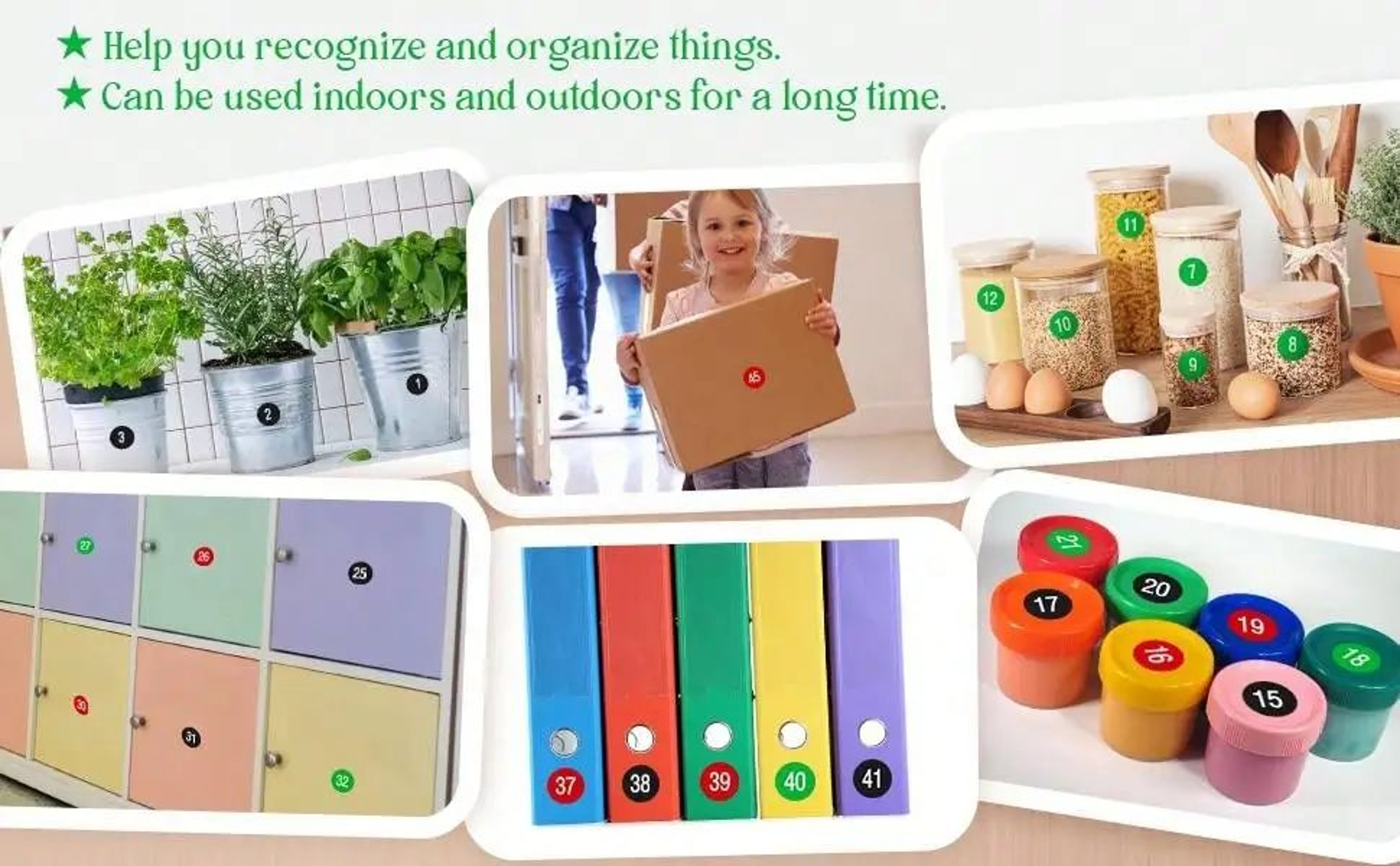 Waterproof Consecutive Number Stickers 1 To 50 8