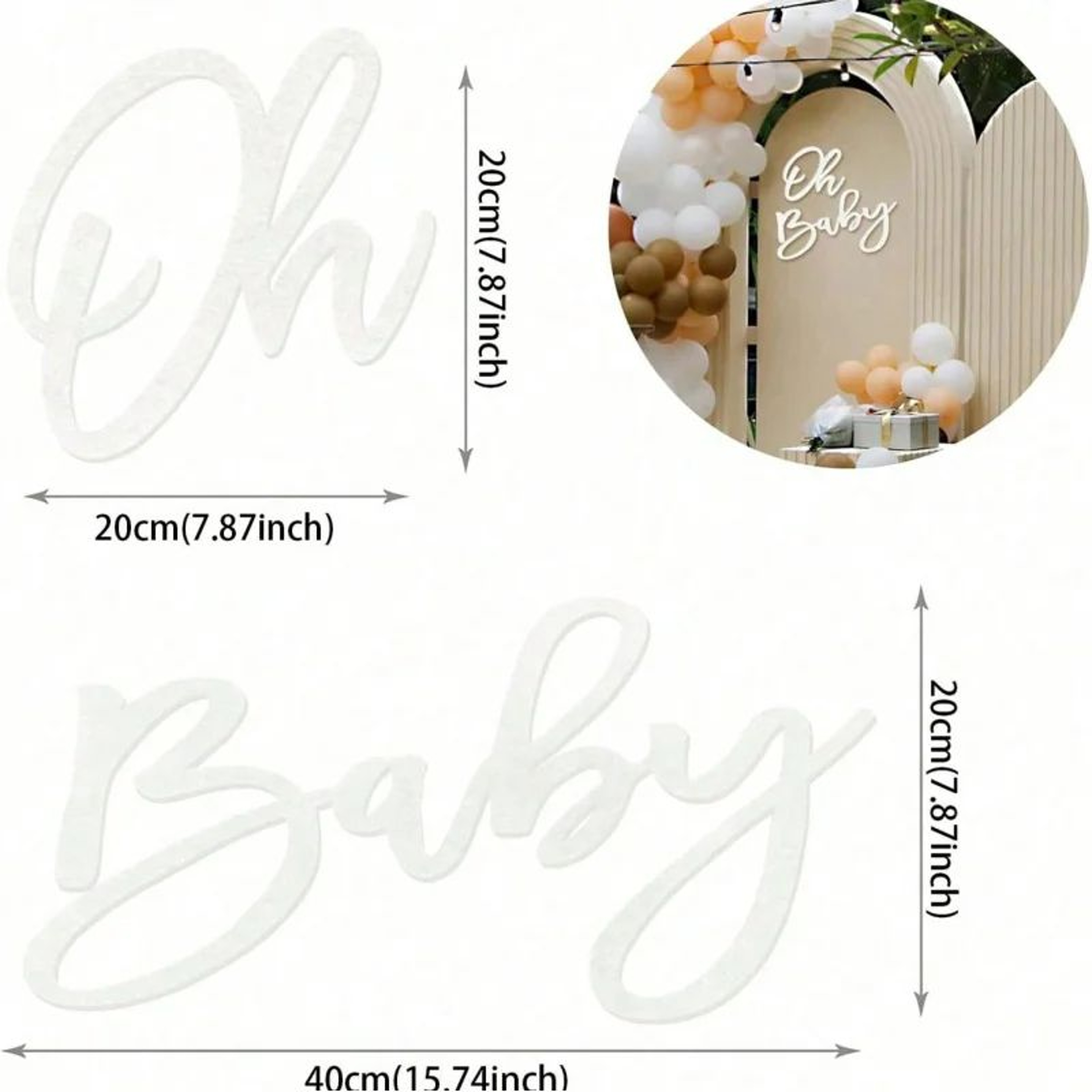 Felt Oh Baby Party Banner Sign 0