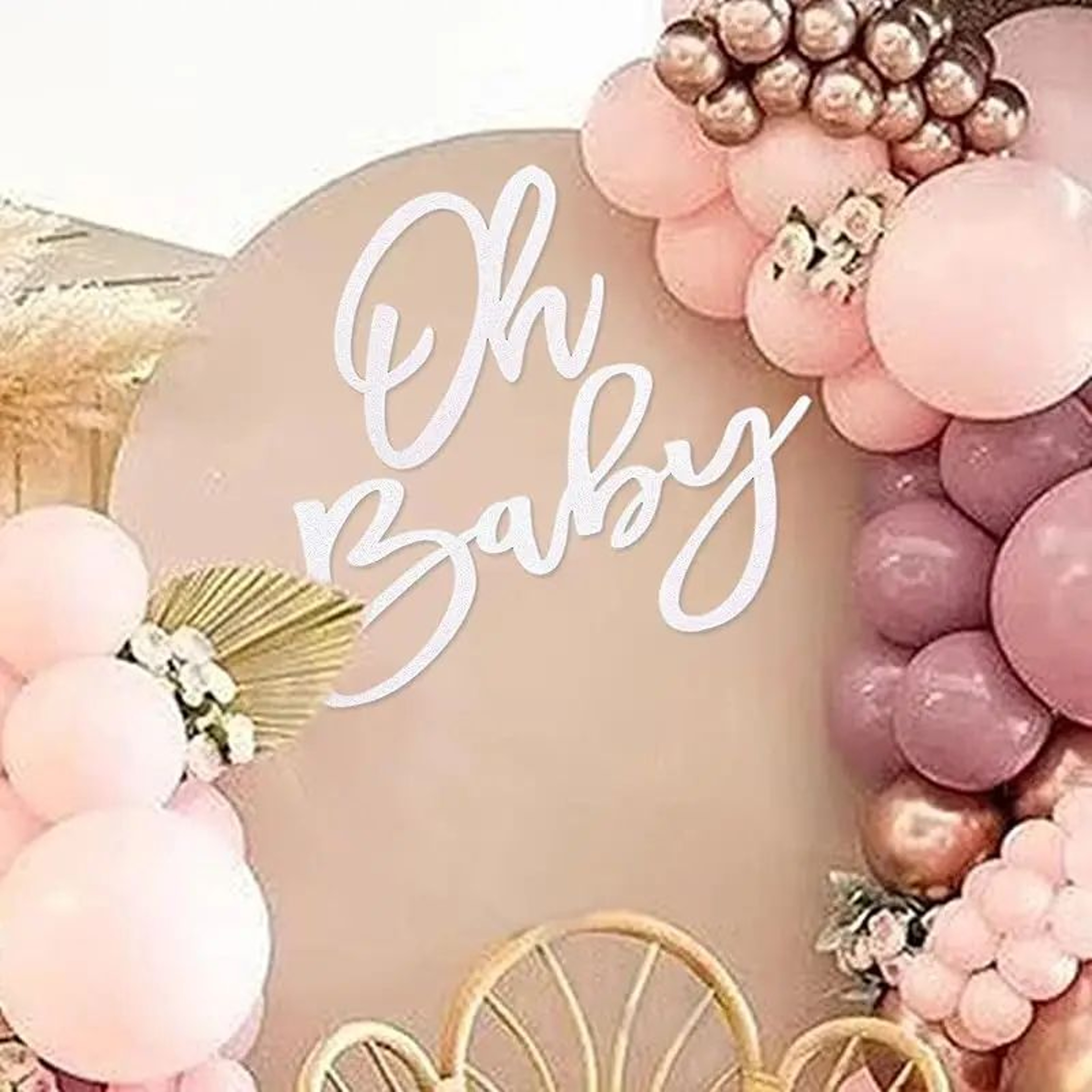 Felt Oh Baby Party Banner Sign 6