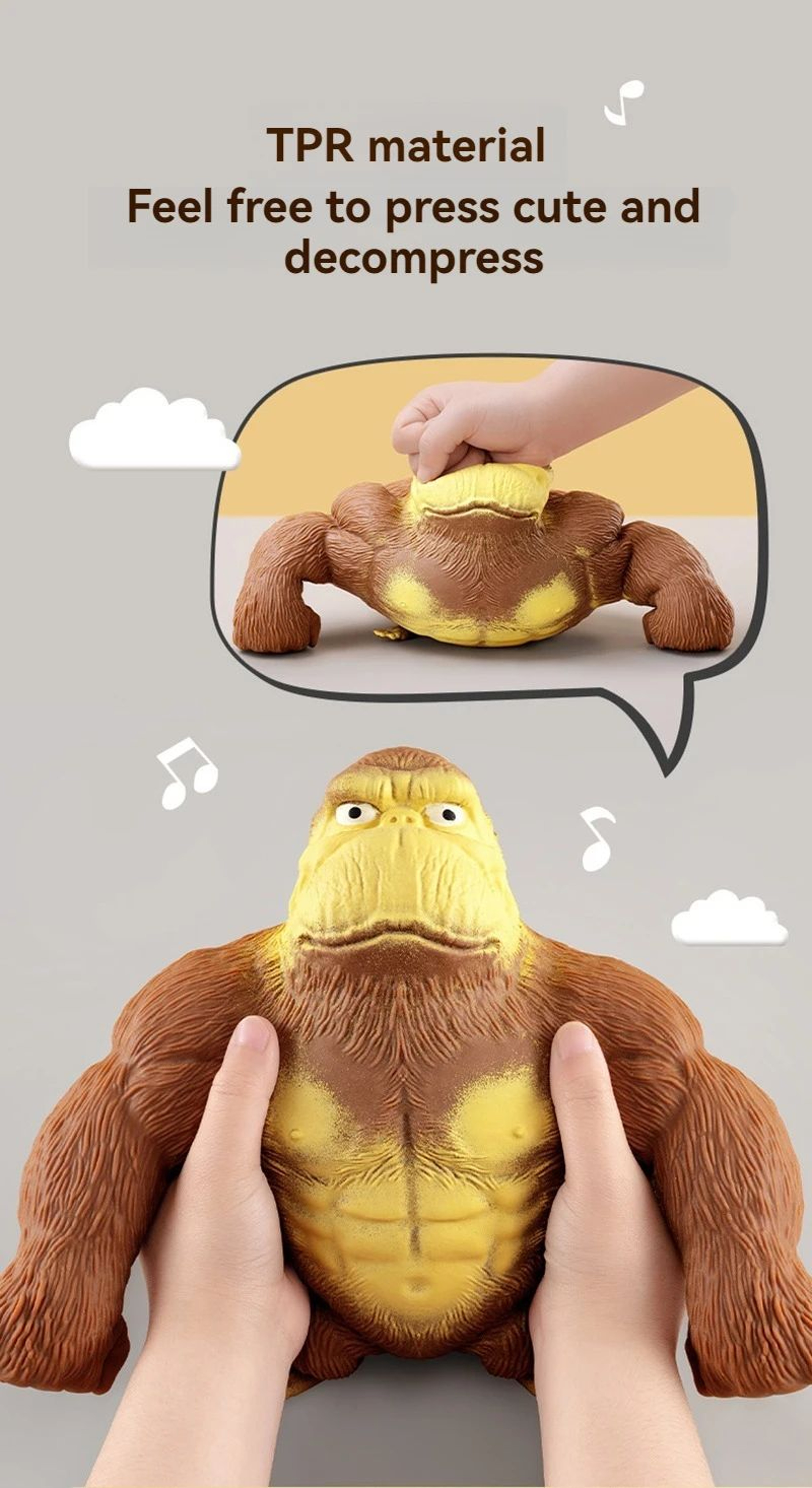 Funny AntiStress Gorilla Decompression Toy For Kids And Adults 7