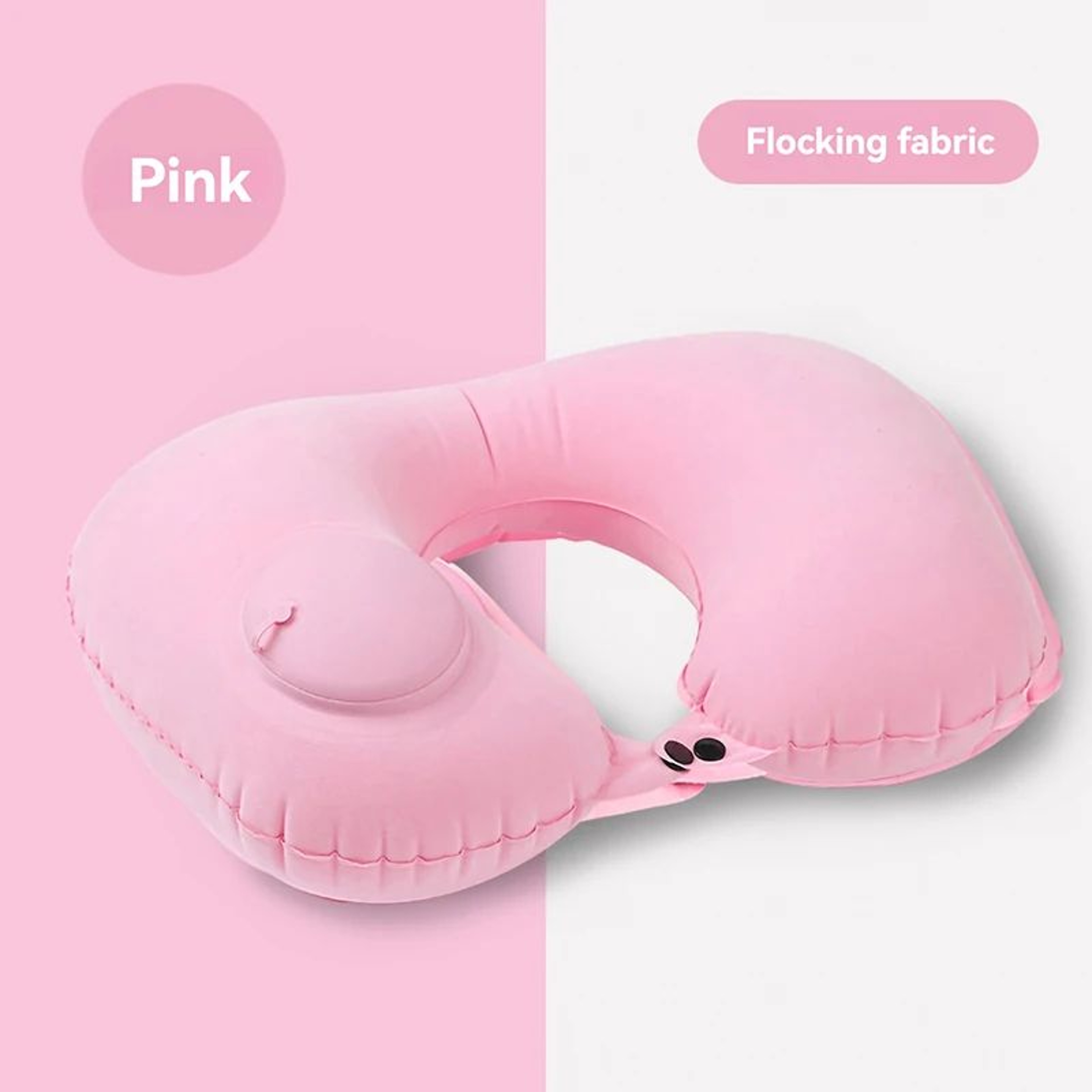 Inflatable UShaped Travel Neck Pillow Portable Comfort Cushion 14