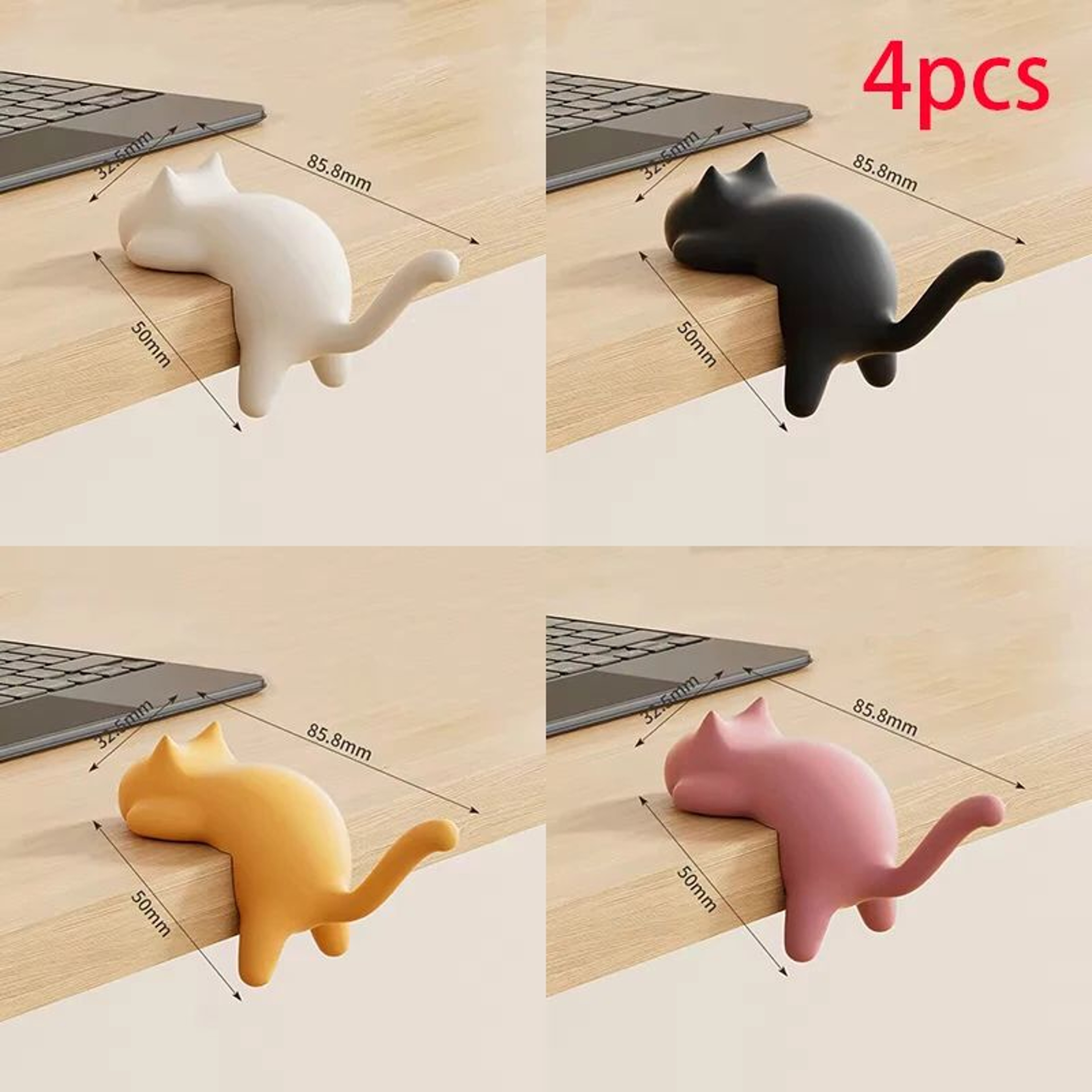 Cute CatShaped Desktop Hooks Key And Bag Holder 11