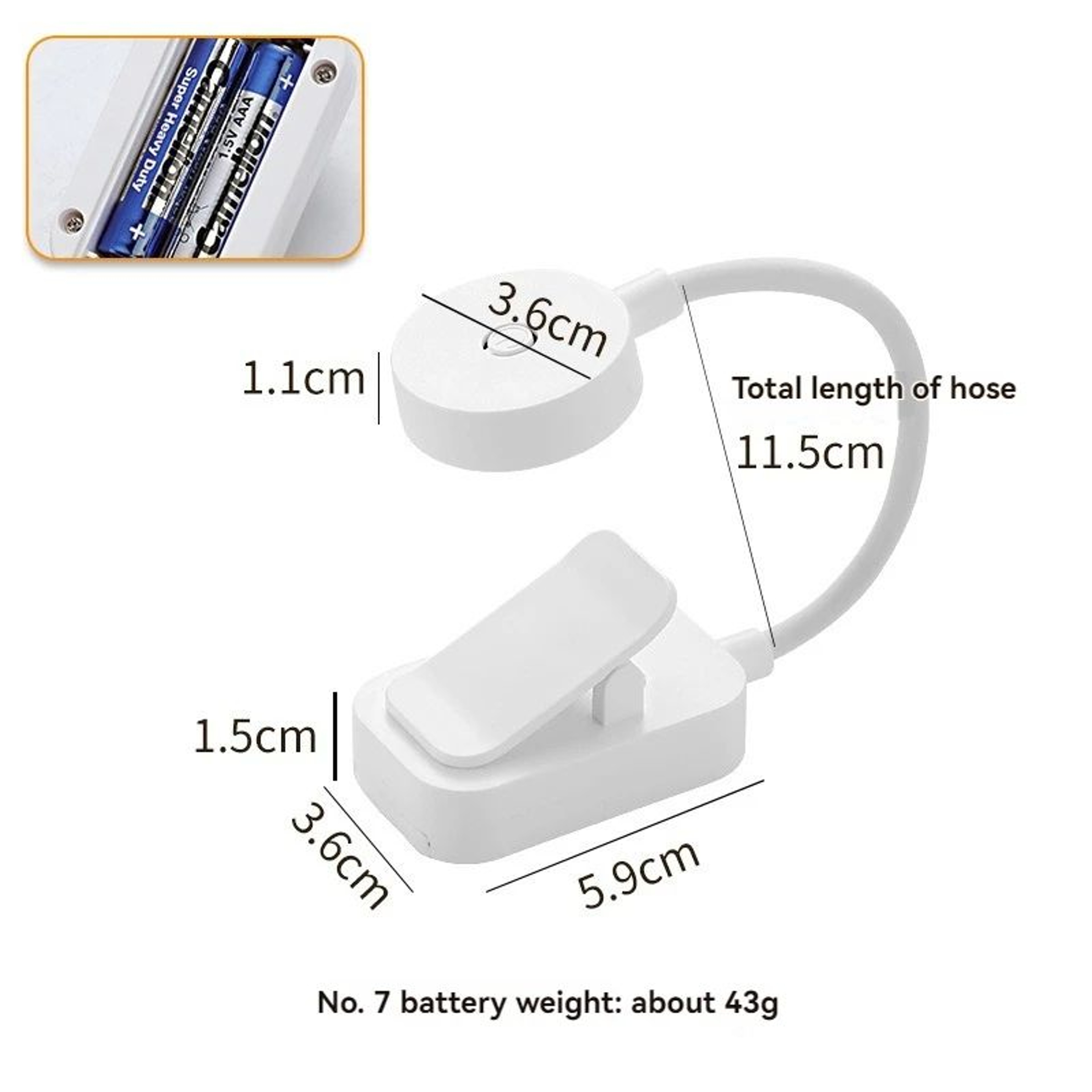 Mini USB Rechargeable ClipOn LED Reading Lamp 10