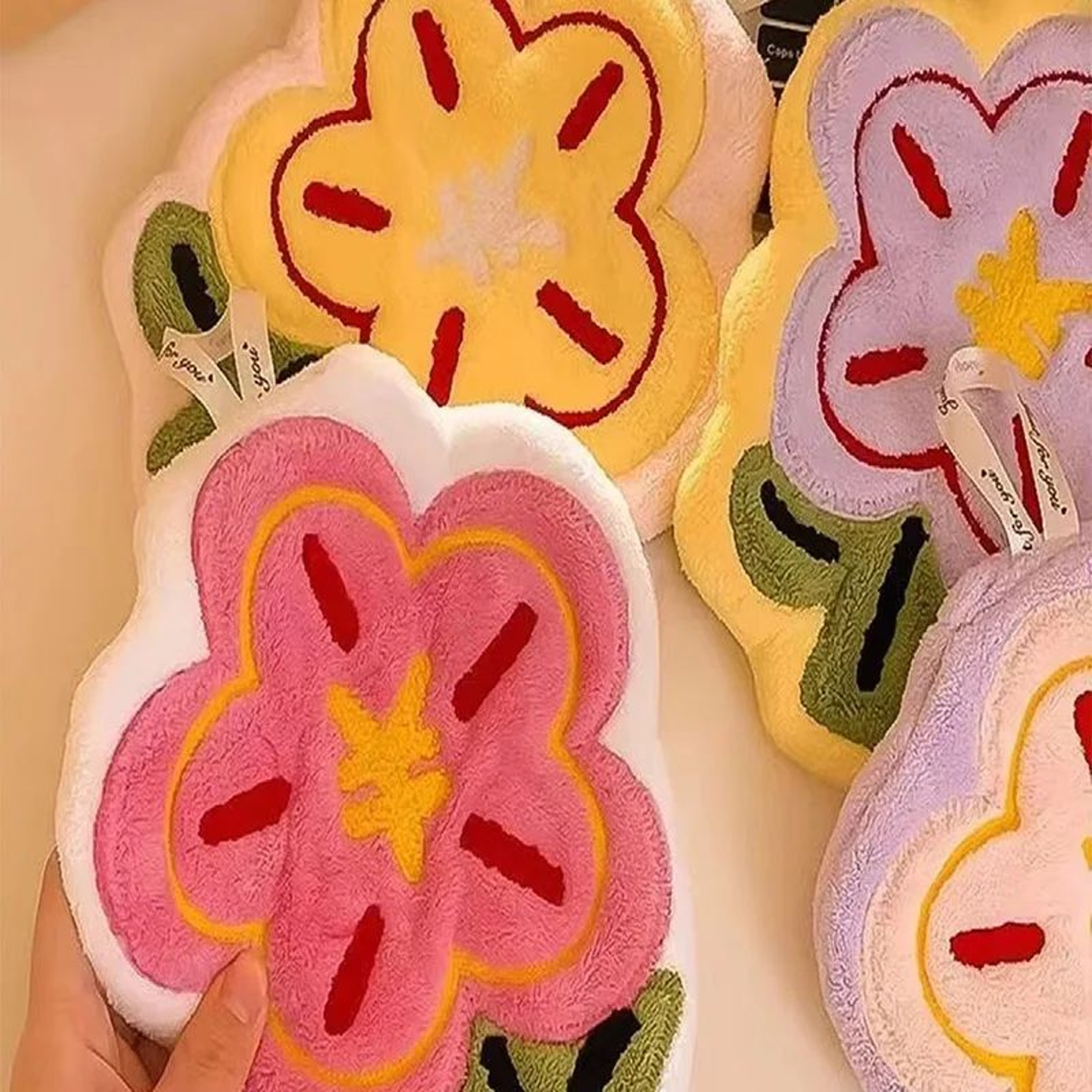 FlowerShaped Super Absorbent Hand Towel Cleaning Cloth 2
