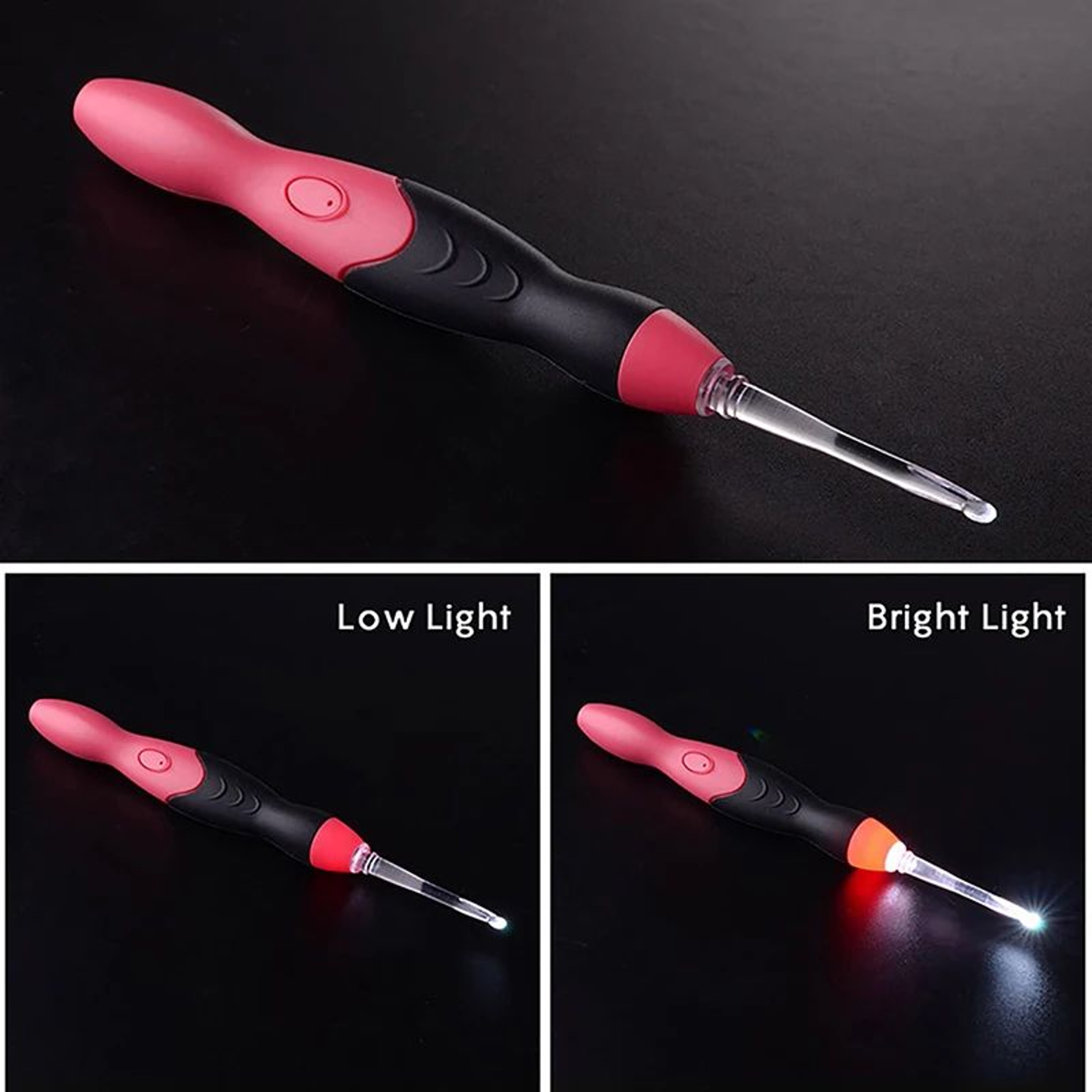 9 In 1 USB Rechargeable LED Crochet Hook Set 3