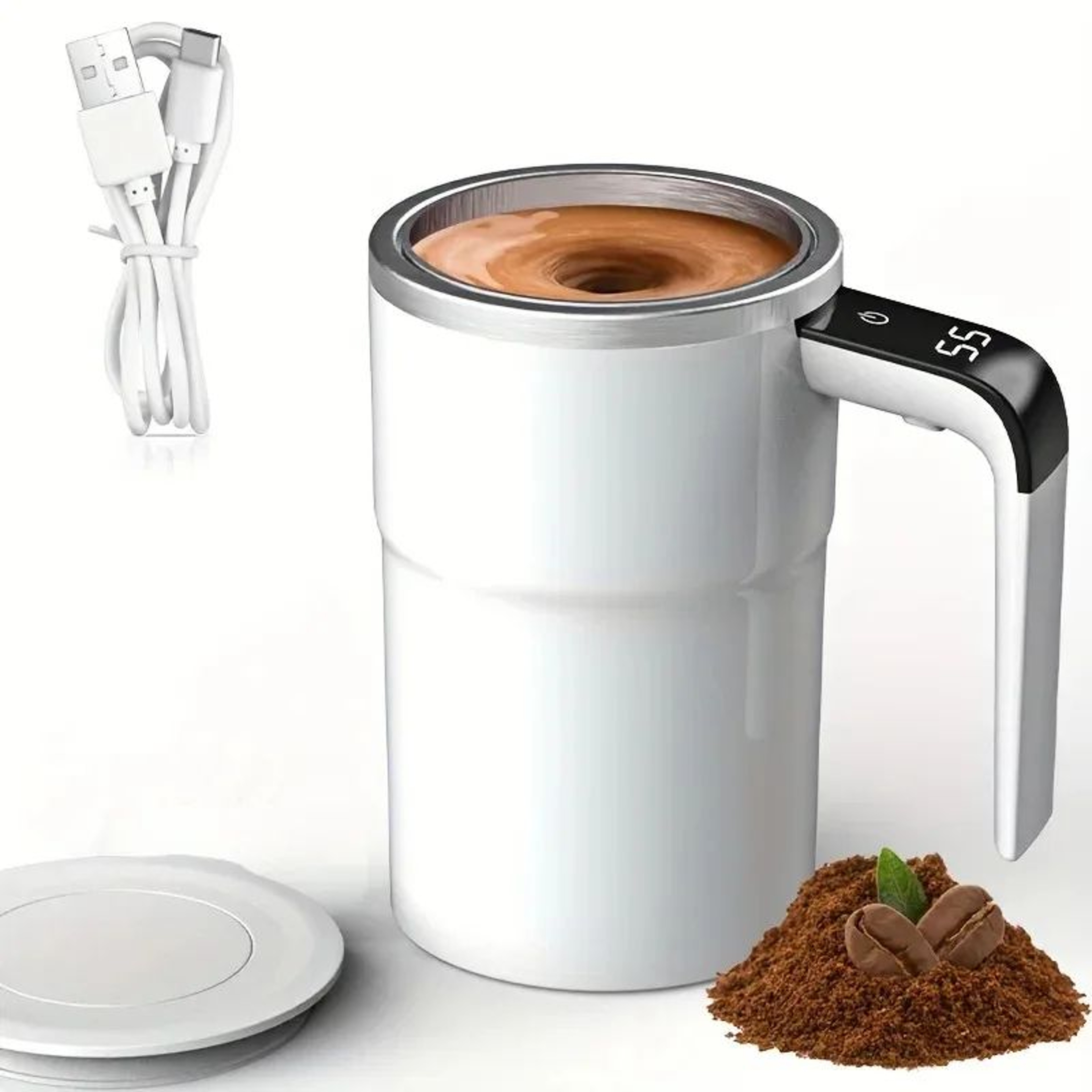 380ML Electric Self Mixing Coffee Mug 5
