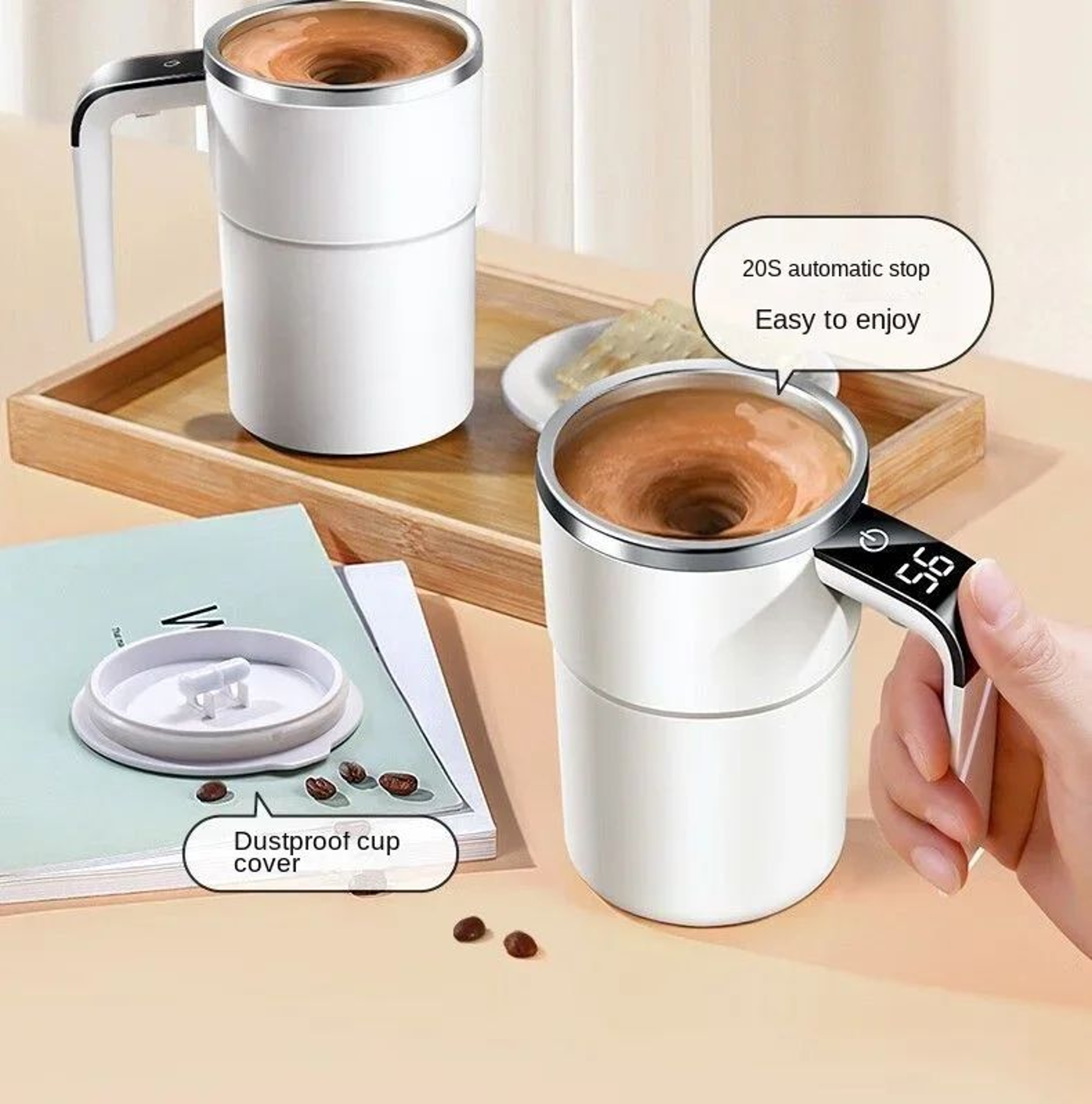380ML Electric Self Mixing Coffee Mug 6