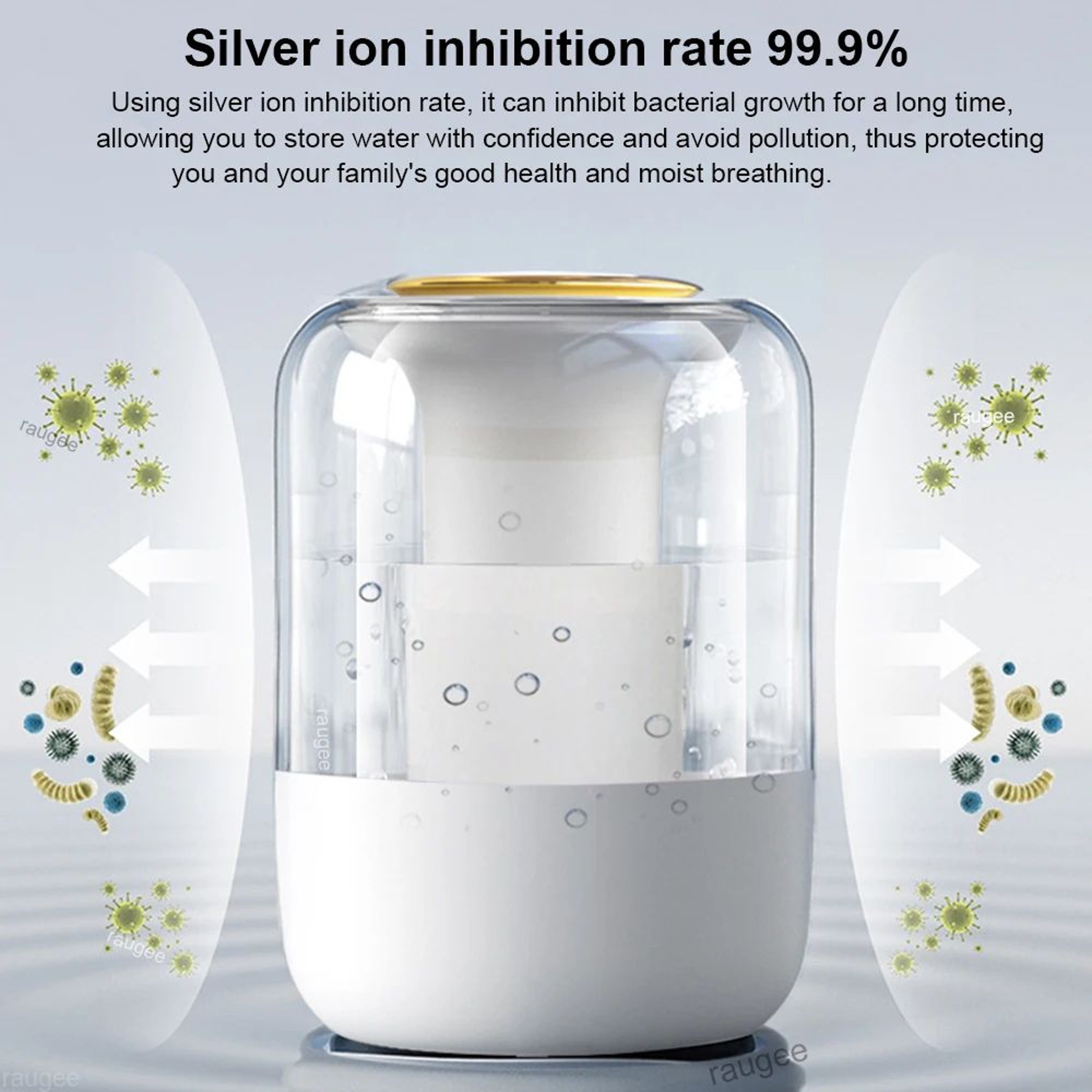 22L Large USB Cool Mist Humidifier With LED Night Light 9