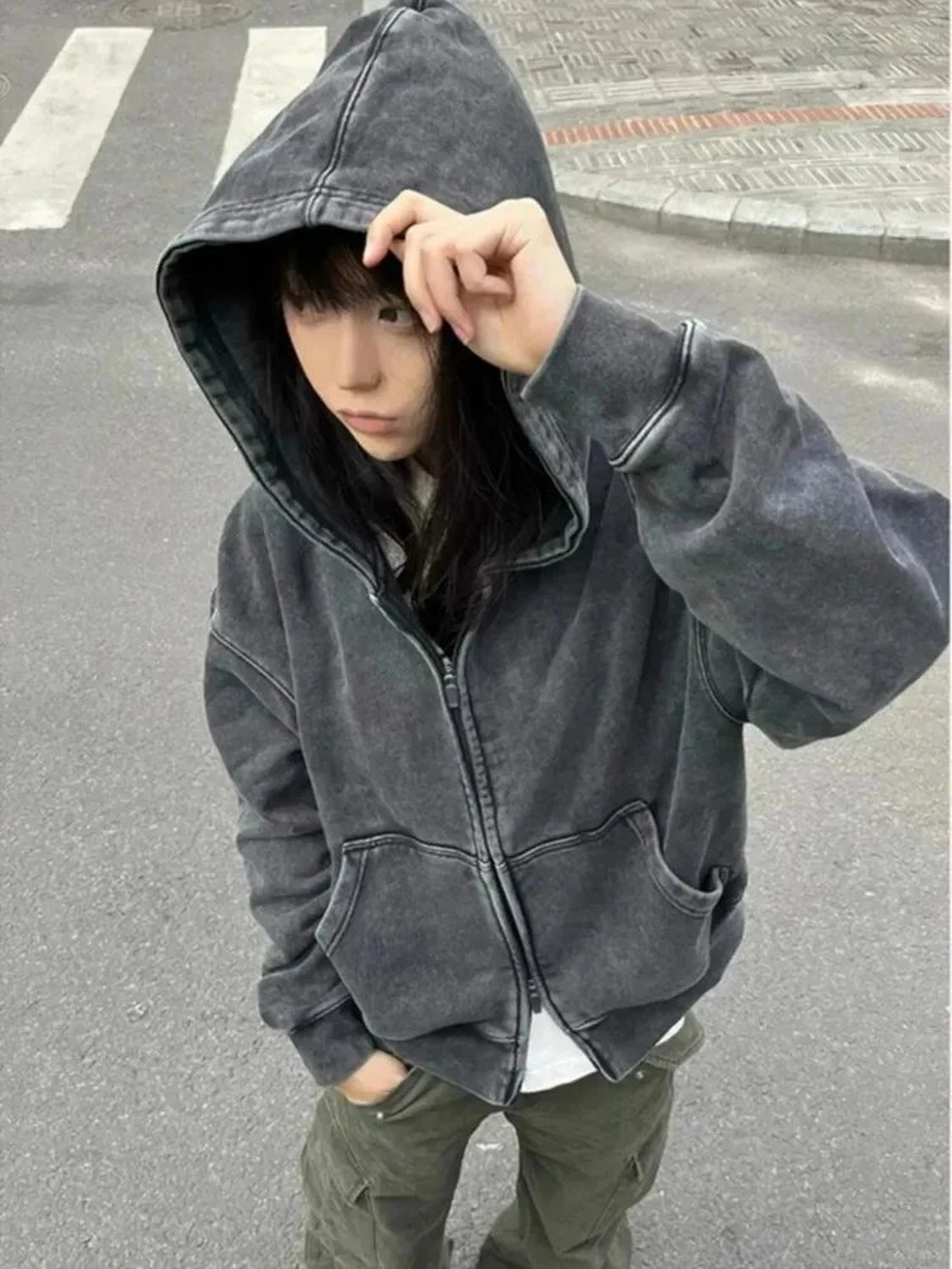 Subculture Gothic Hooded Faux Fur Coat 10