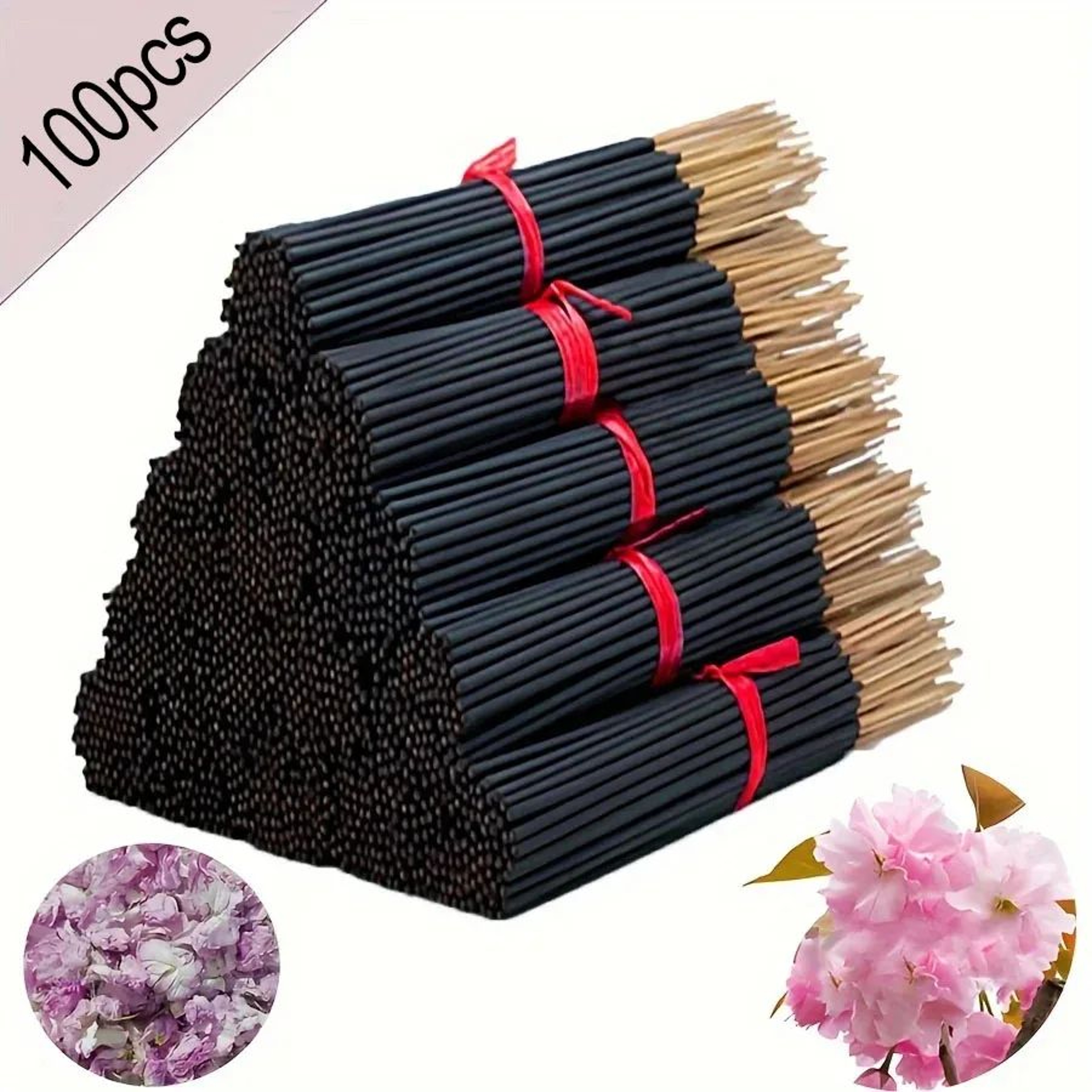 100pcs Long Burn Cherry Blossom Incense Sticks 0