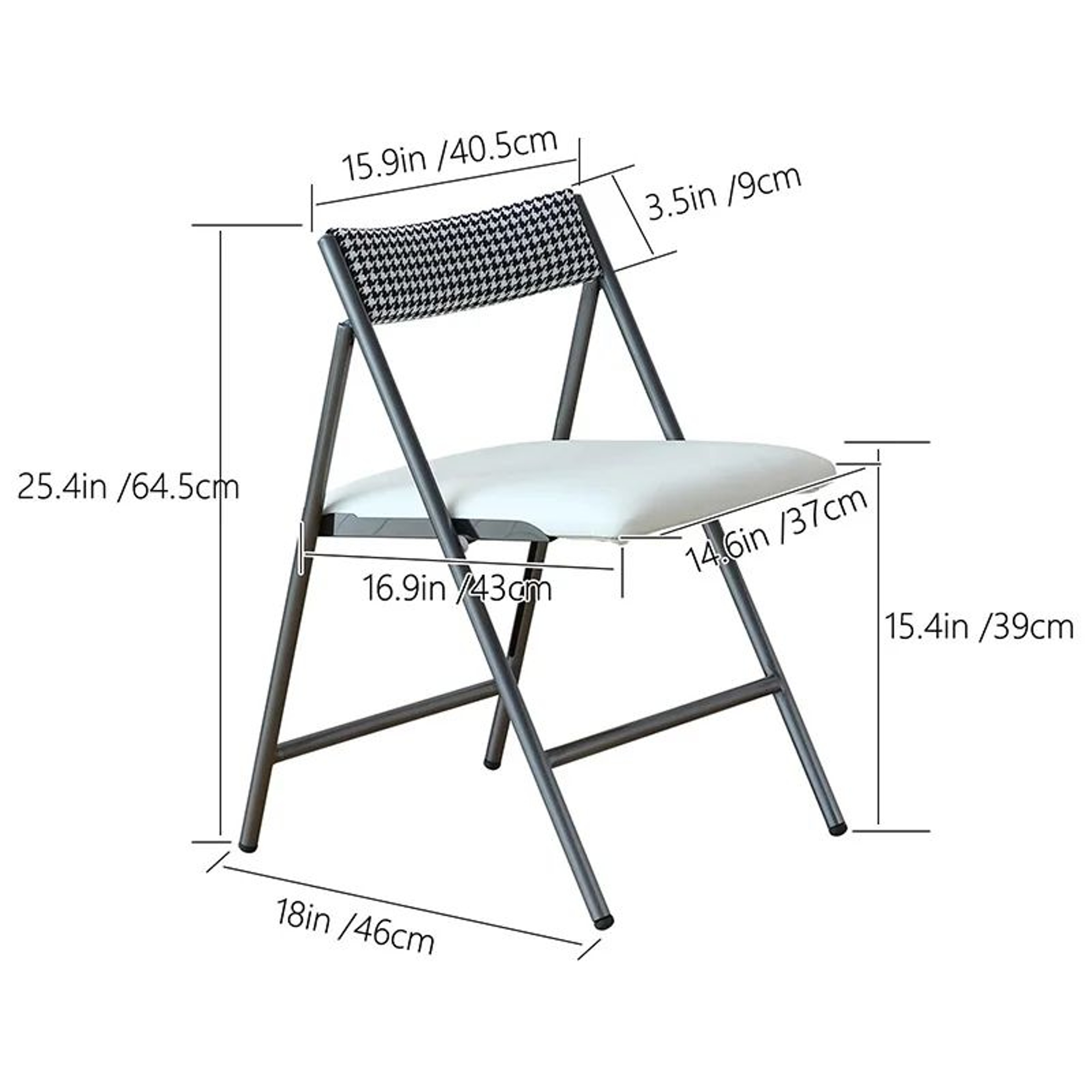 Folding Rectangle Dining Table With Chairs Set 8
