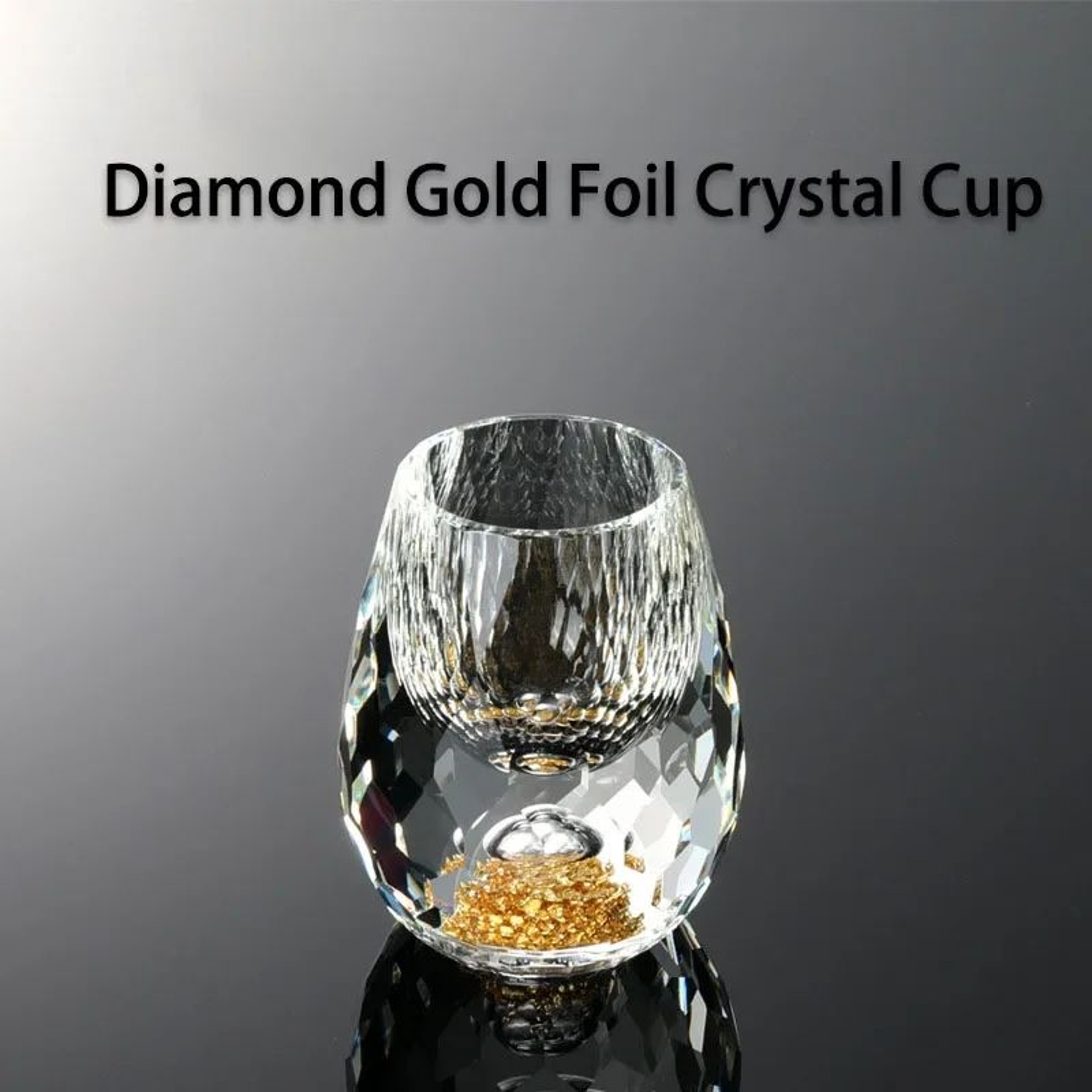 Luxury Crystal Glass With Gold Foil Double Bottom 1