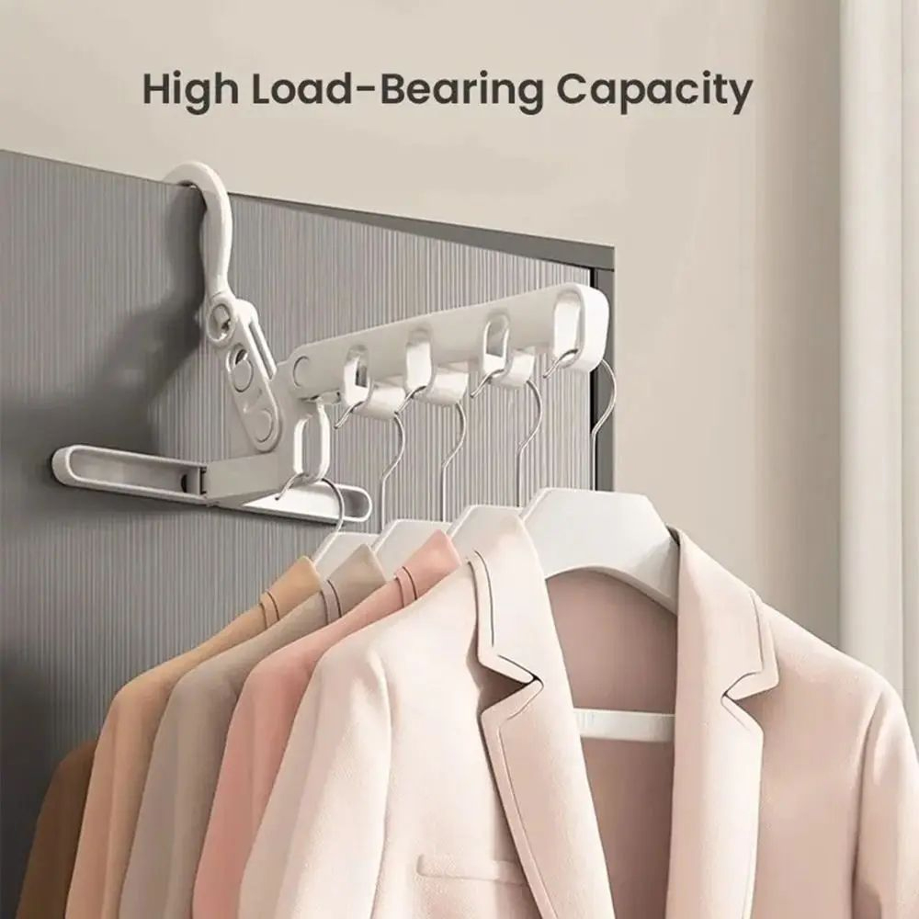 Foldable Travel Clothes Drying Rack With Adjustable Hooks 9