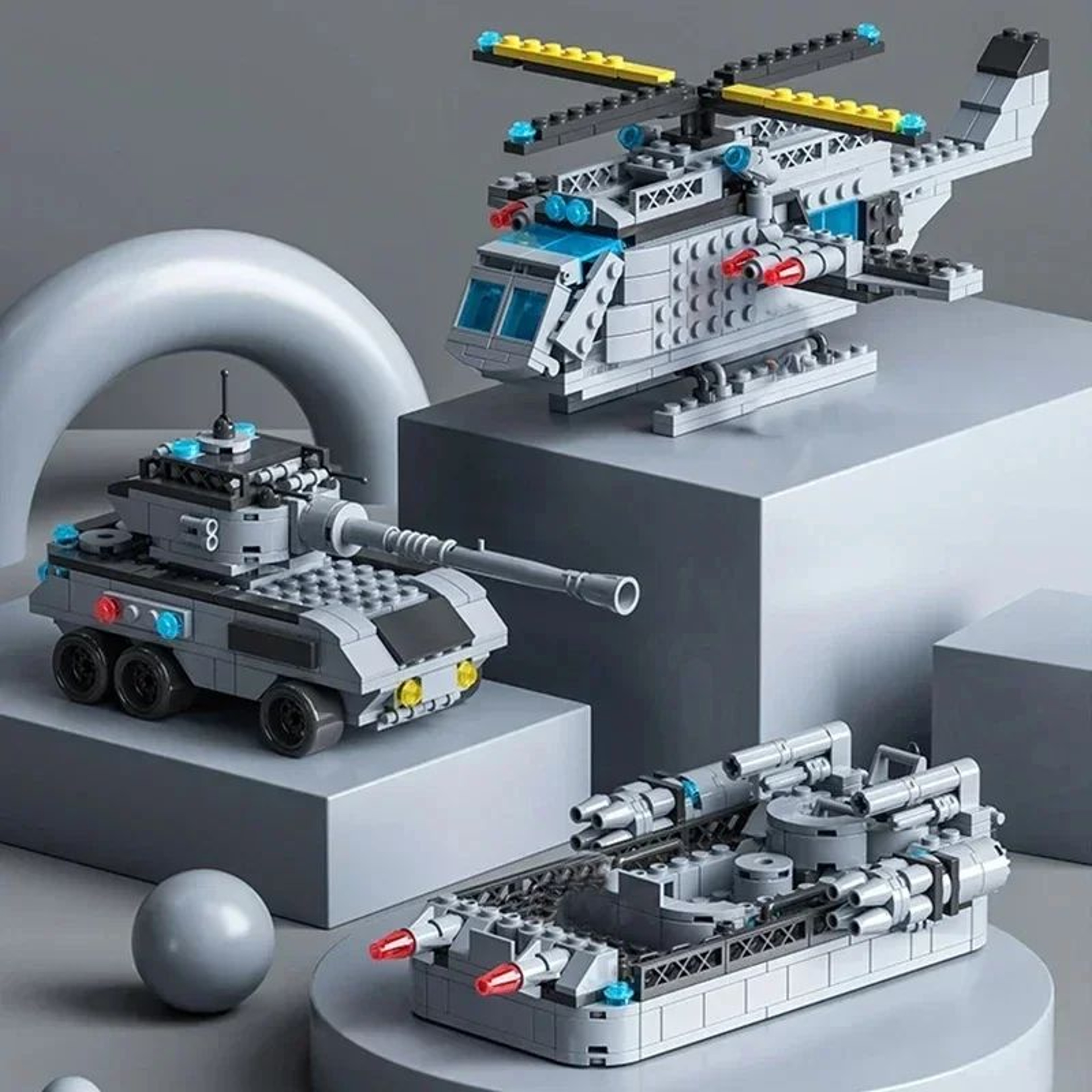 1560pcs 6 In 1 Military Navy Ship Building Block Set 2