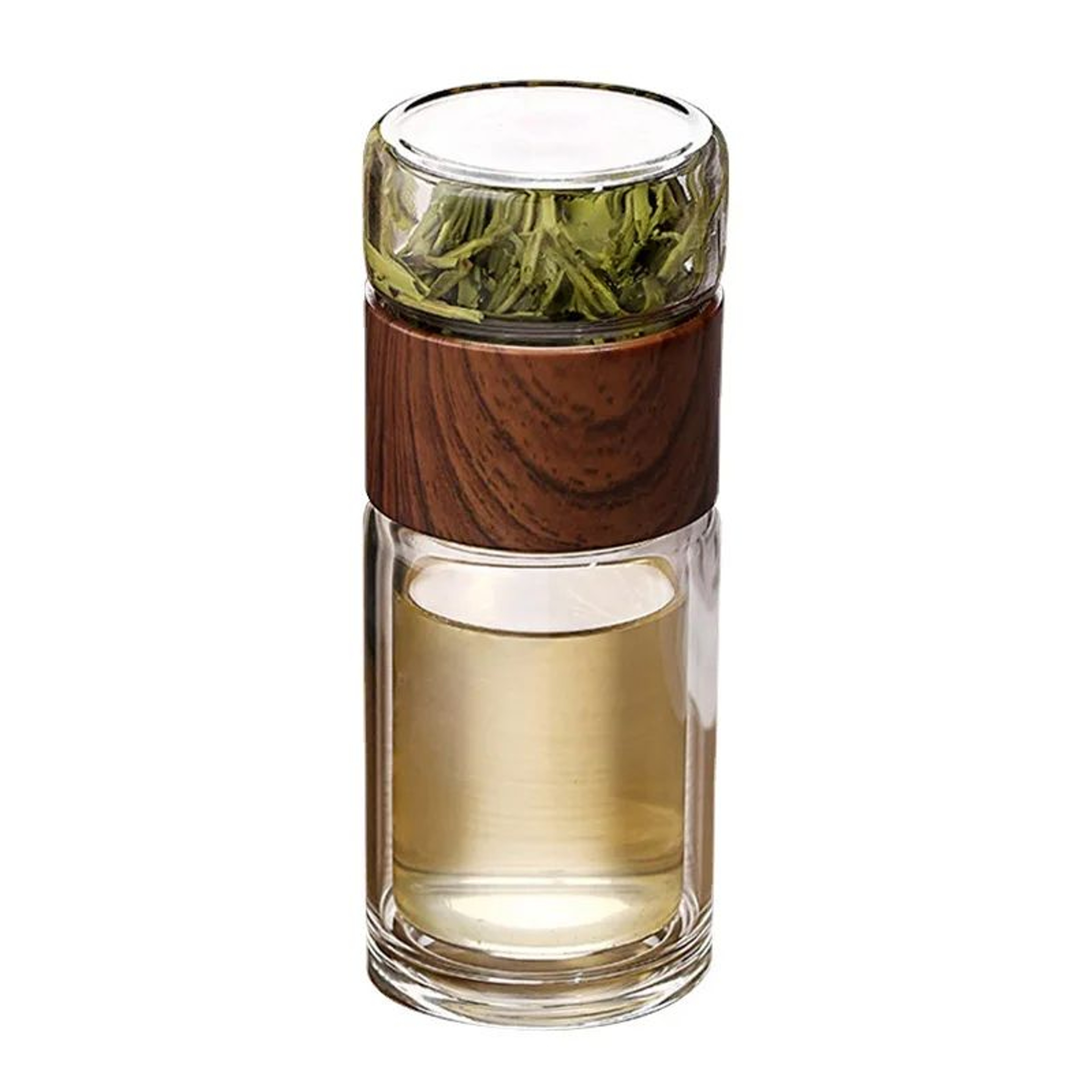 Double Wall Glass Water Bottle With Tea Infuser 4