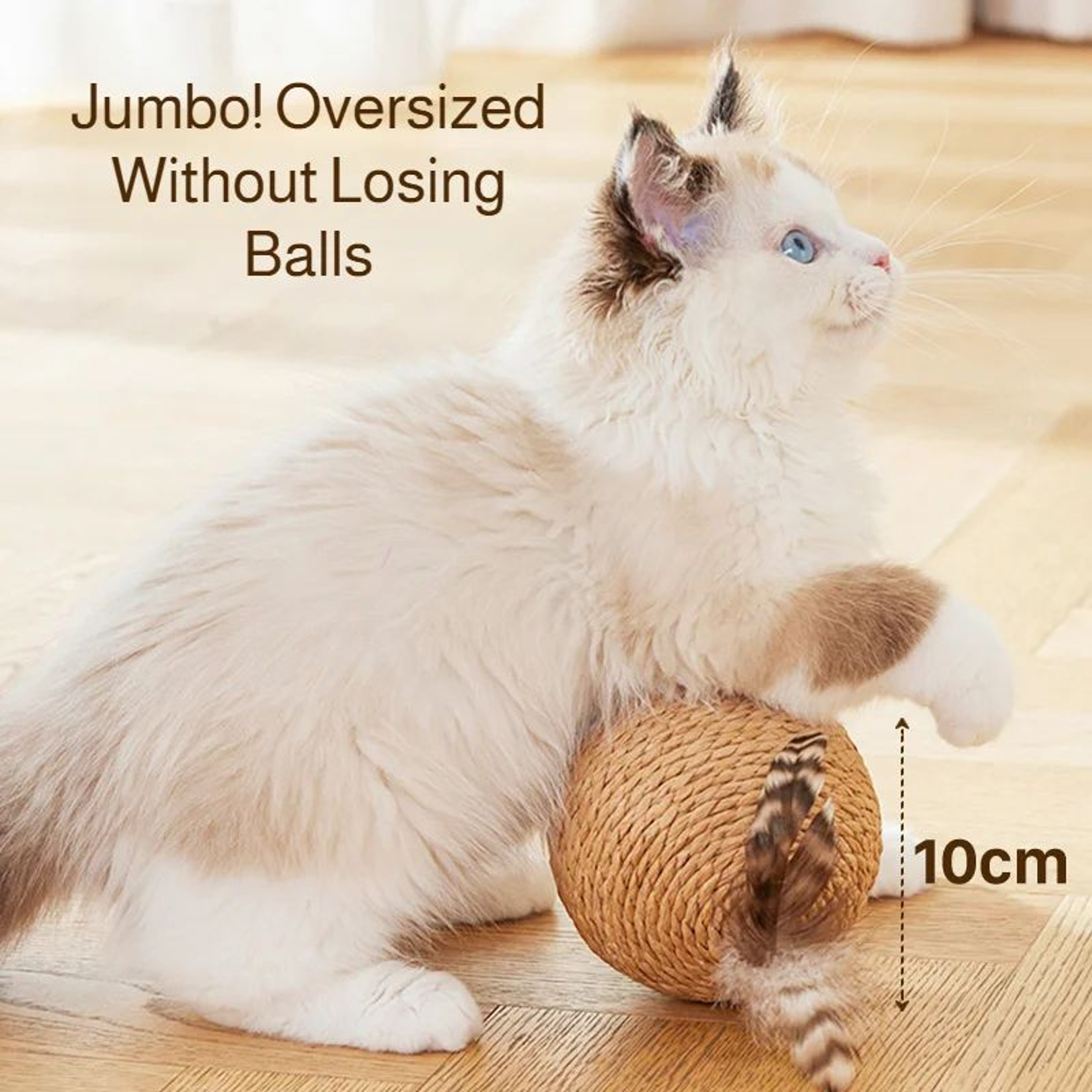 Interactive Sisal Cat Scratching Ball Toy 8 To 10cm 2
