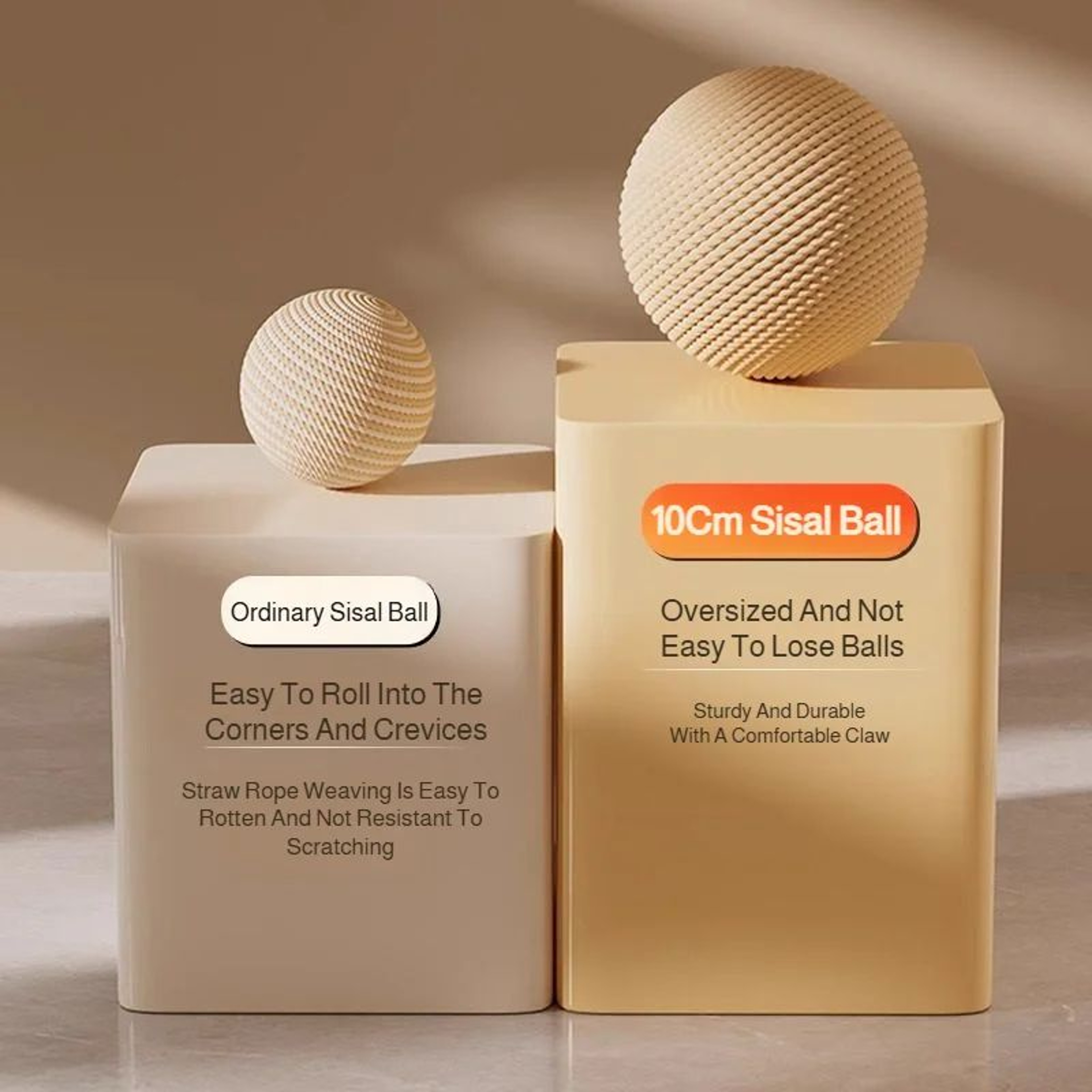 Interactive Sisal Cat Scratching Ball Toy 8 To 10cm 5