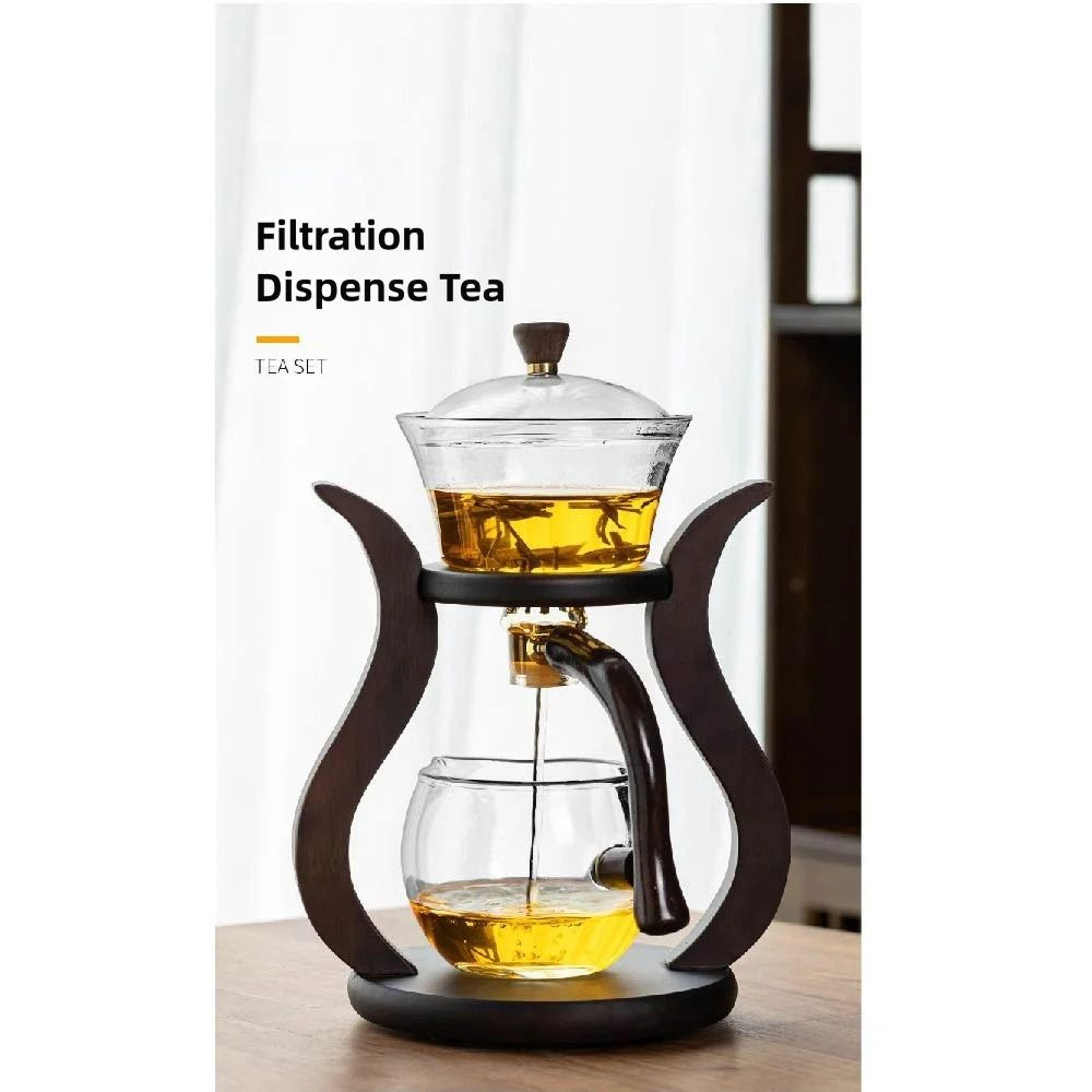 Magnetic Flow Lazy Kung Fu Glass Teapot Set 1