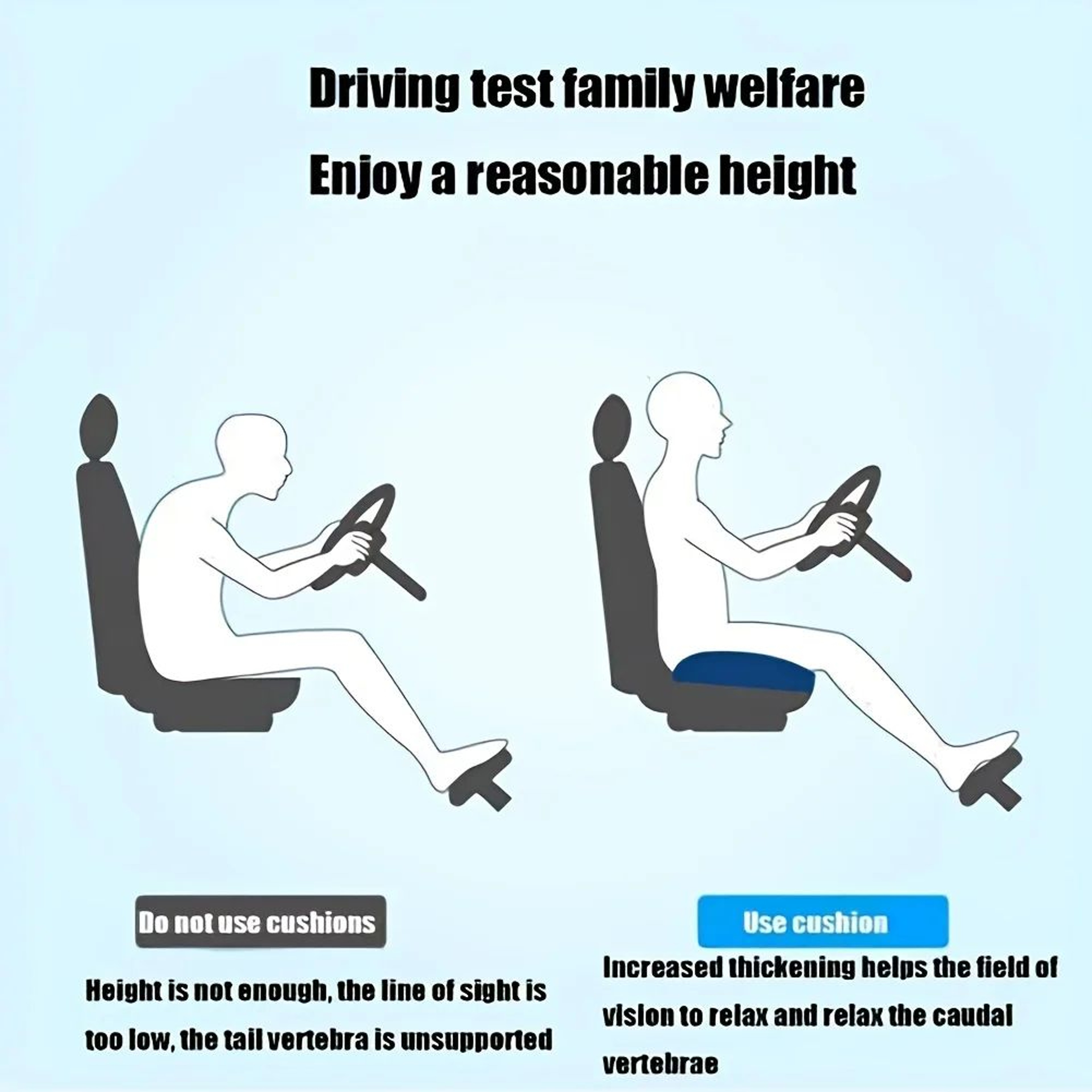 3D Ergonomic Memory Foam Seat Cushion With Washable Cover 8