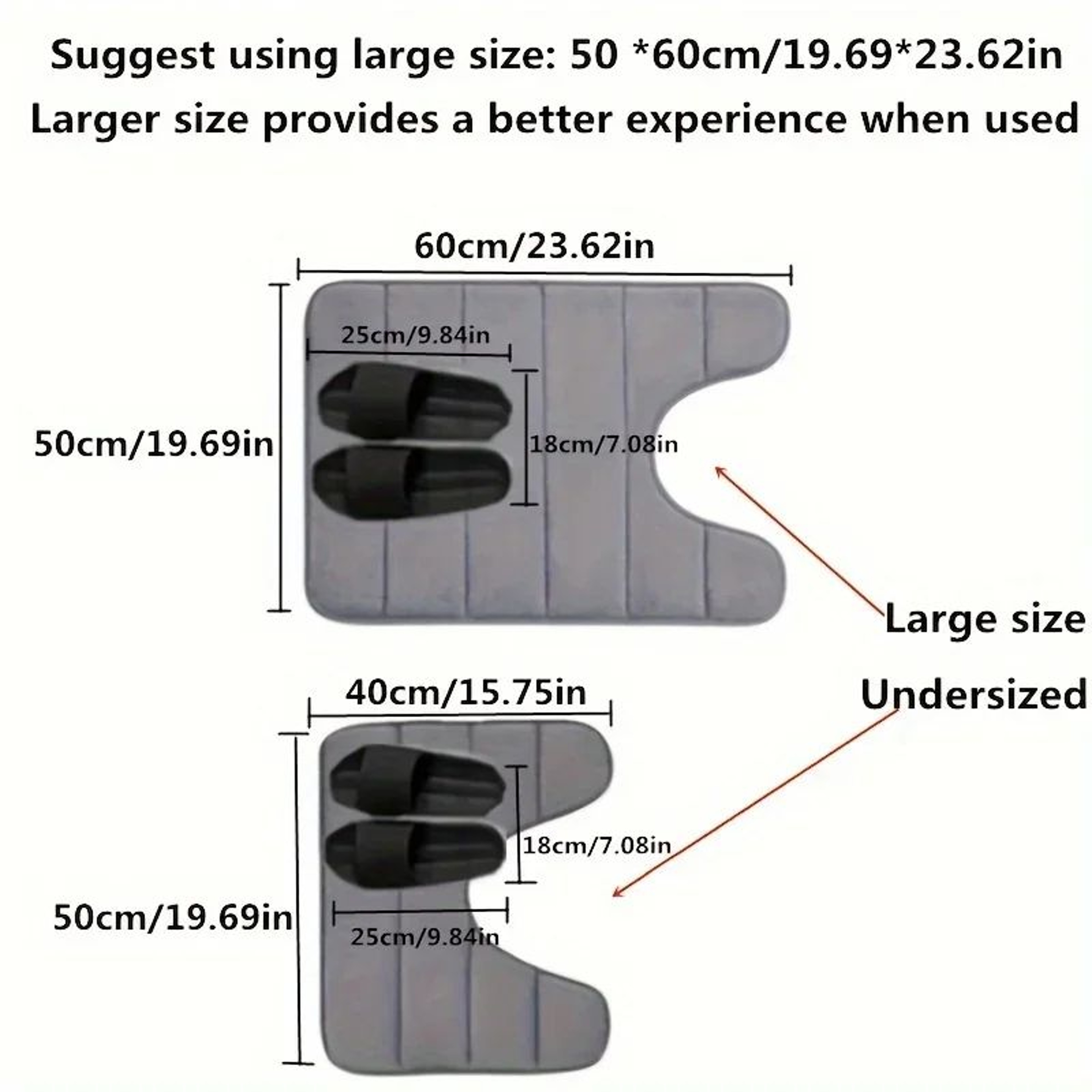 UShaped Memory Foam Bathroom Mat  Super Absorbent  AntiSkid 3