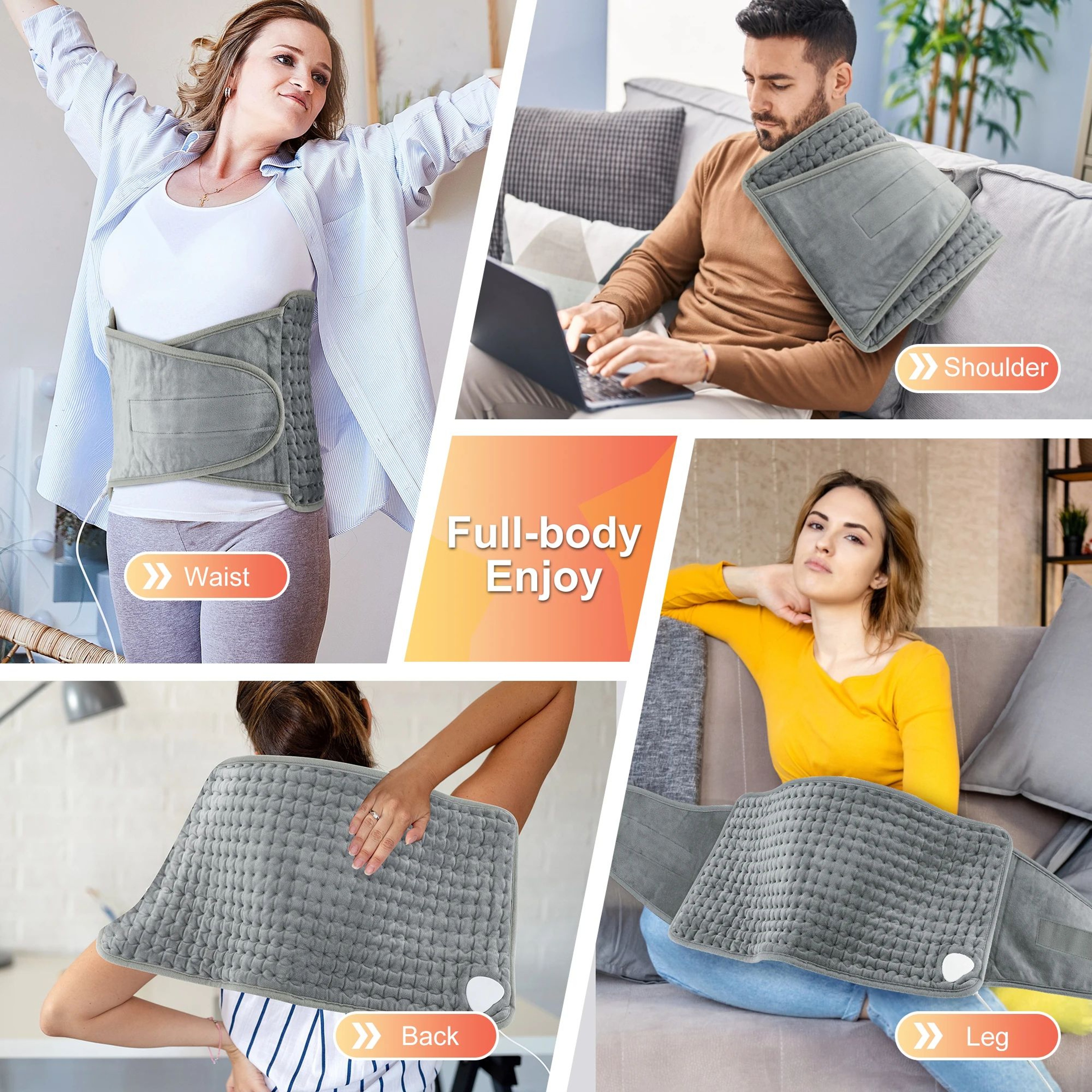 Electric Heated Back Support Belt With Adjustable Temperature 3